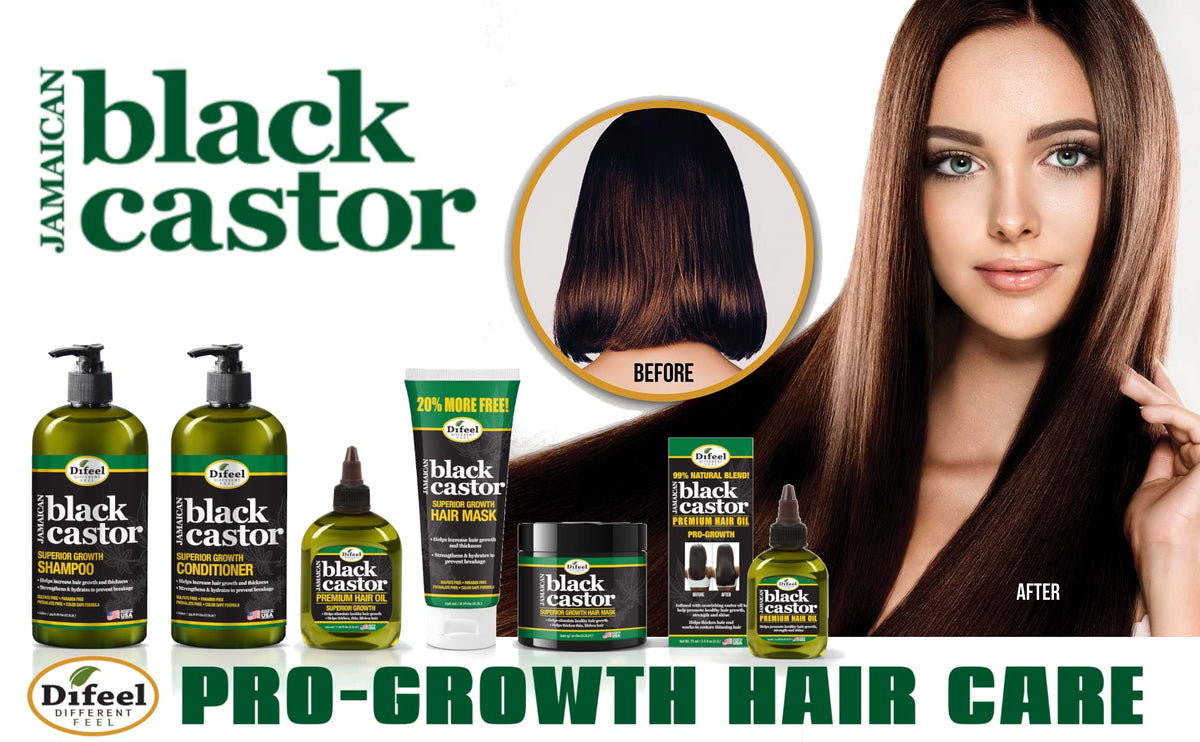 Difeel Estimulador de raíz de crecimiento superior de ricino negro jamaicano 2.5 oz.