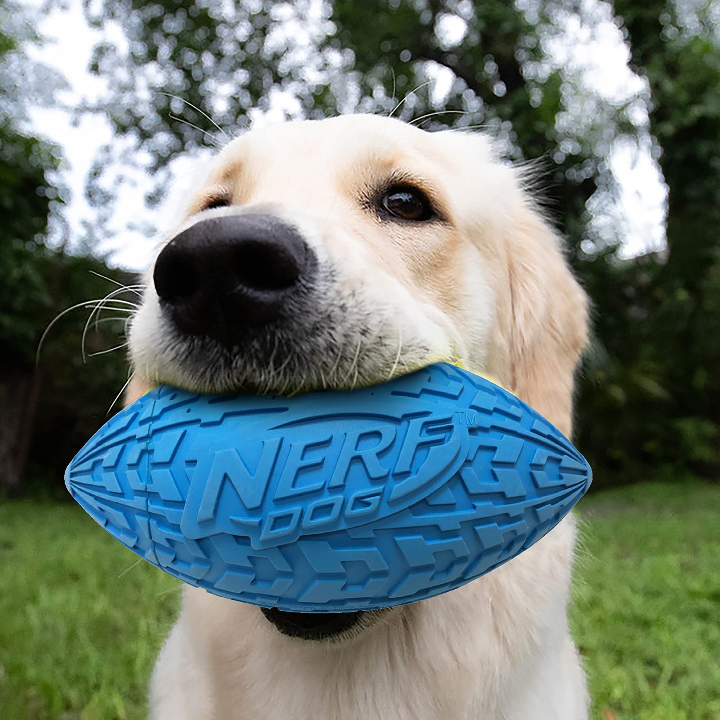Juguete de Hule Nerf Dog para Perro Azul Mediano
