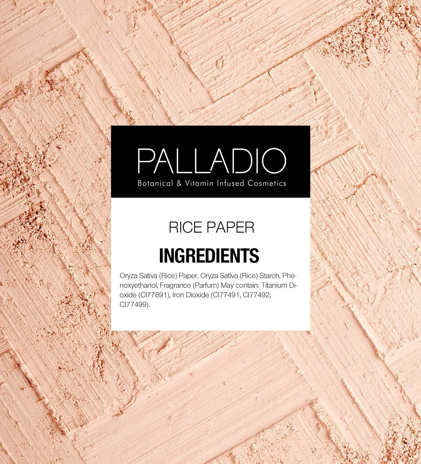 Palladio Papeles faciales de arroz para piel grasa, hojas absorbentes para el rostro hechas de arroz natural, papel absorbente de aceite con polvo de arroz, de doble cara, Warm Beige