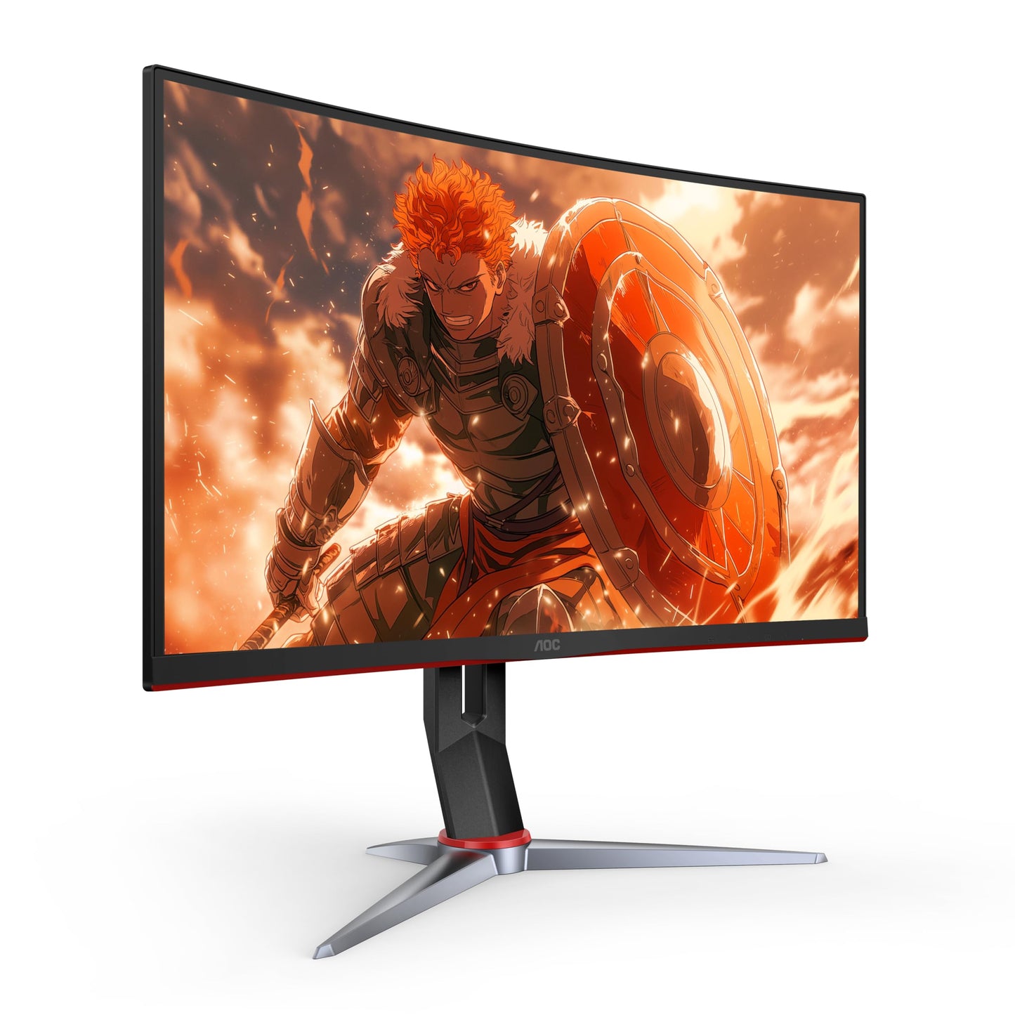 AOC C27G2Z Monitor de juego ultra rápido sin marco curvo de 27 pulgadas, FHD 1080p, 0,5 ms 240 Hz, FreeSync, HDMI/DP/VGA, altura ajustable, 3 años de garantía de píxeles muertos