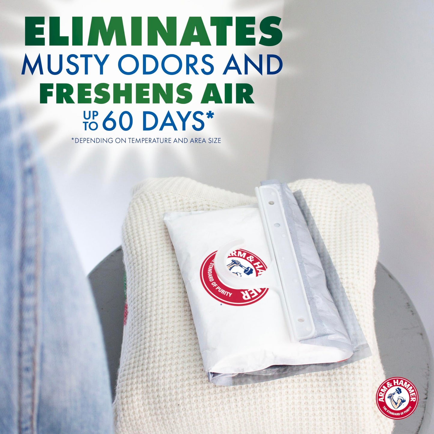Arm & Hammer Essentials - Amortiguador de humedad y eliminador de olores, 17 onzas, paquete de 3, sin fragancia, absorbentes de humedad para armarios, lavaderos y dormitorios, frescura duradera