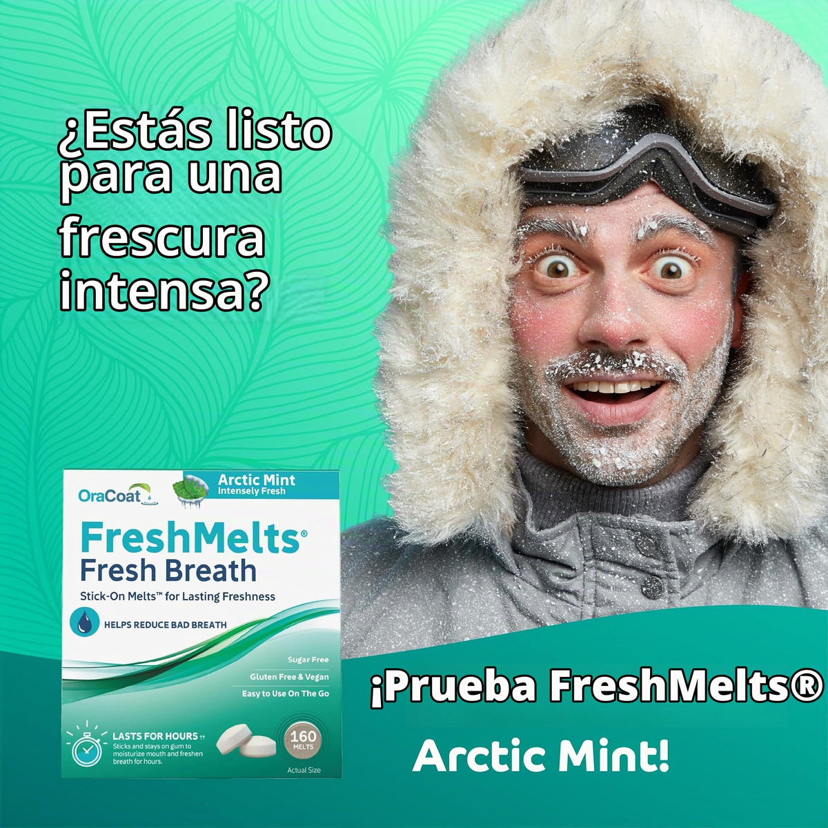 Ambientador de Aliento Oracoat FreshMelts Menta Ártica para Mal Aliento