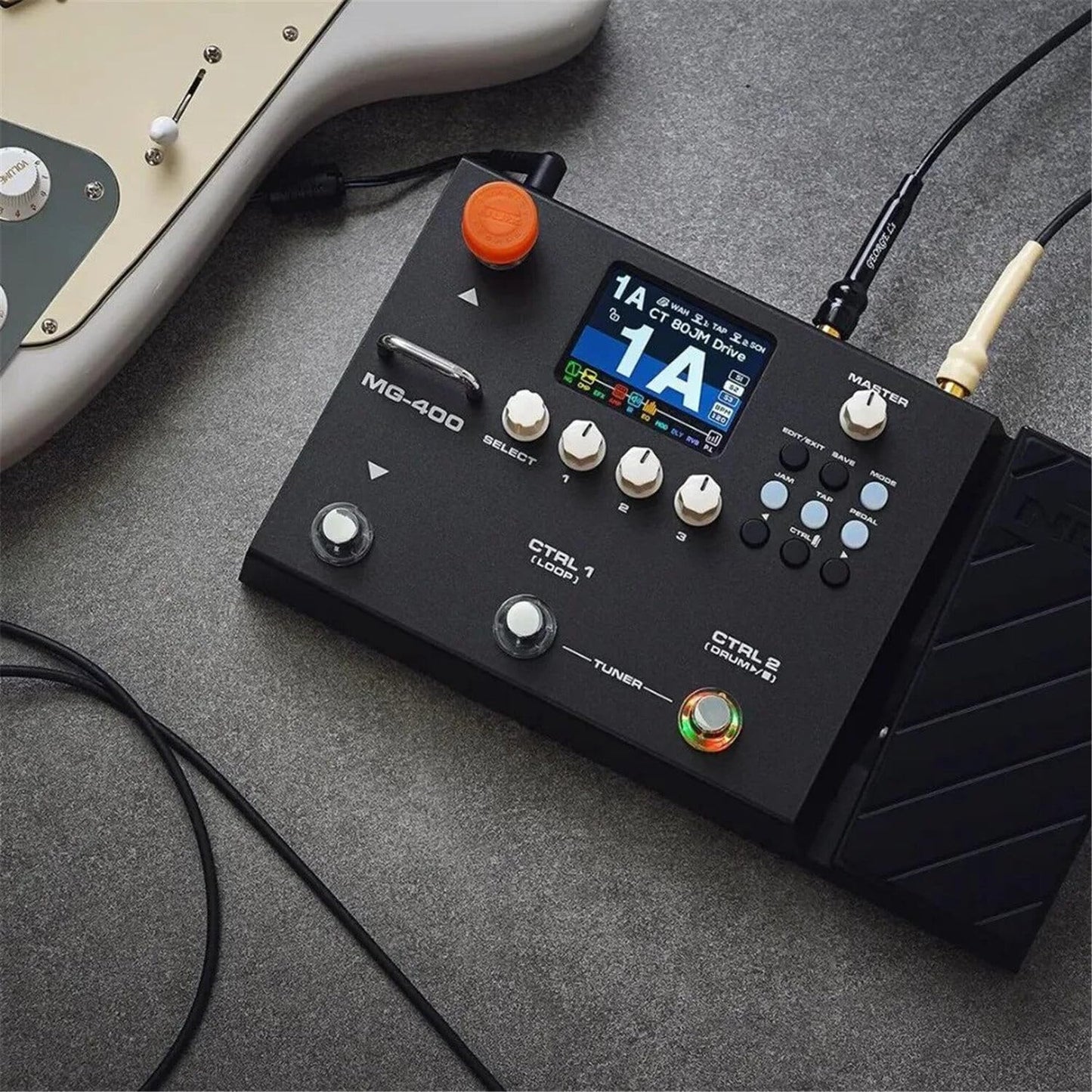 Beyamis Pedal multiefectos NUX MG-400, Modelado de Amplificador, efector de Guitarra eléctrica, 512 muestras IR, 10 Bloques de señal móviles Independientes