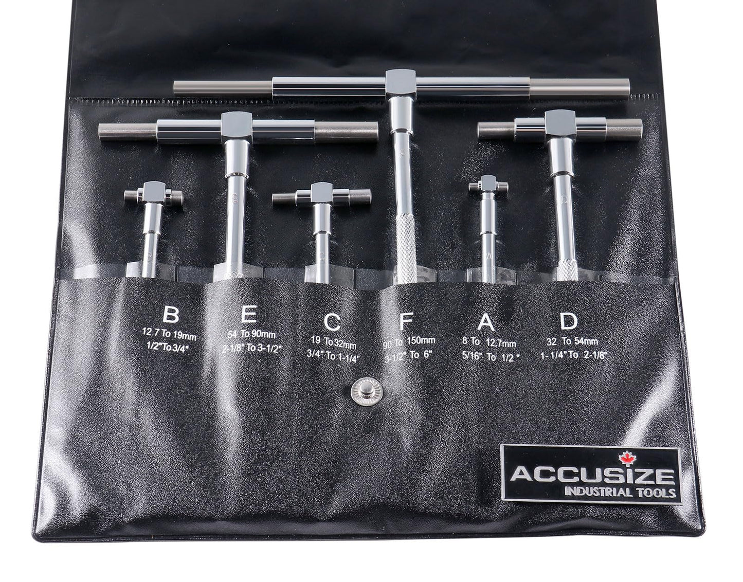 Accusize - Juego de 6 Calibradores Telescopicos Doble Acción 5/16"-6", #EG02-5011