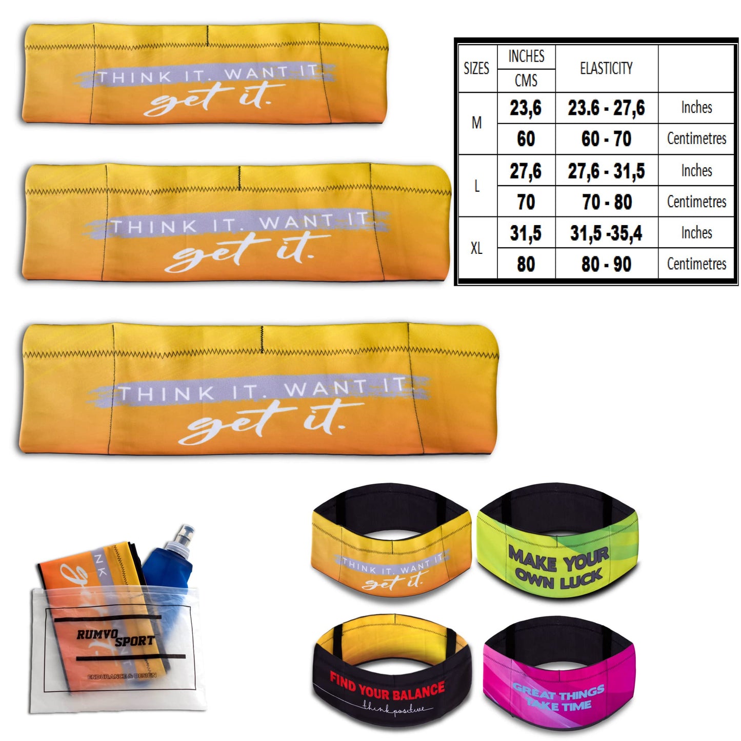 RUMVO SPORT - Cangurera Deportiva – Cinturon para Correr con Botella De Agua Unisex Reversible mariconera riñonera de Hidratacion Ropa Deportiva Mujerr bolsa para Correr Maraton Montaña…