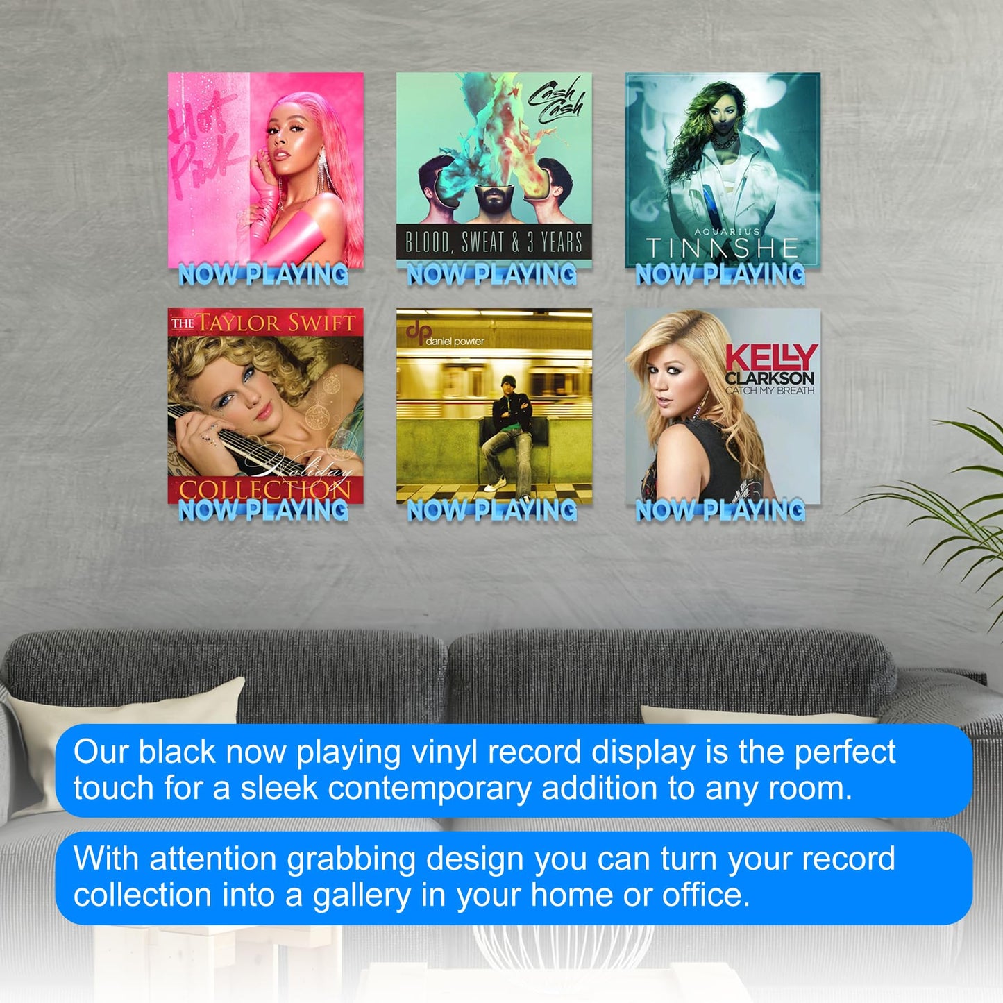 Aivwis - Soporte para discos de vinilo con actualización de ahora, soporte para discos de vinilo, estante para discos 3D exótico montado en la pared, decoración de pared para el hogar u oficina,