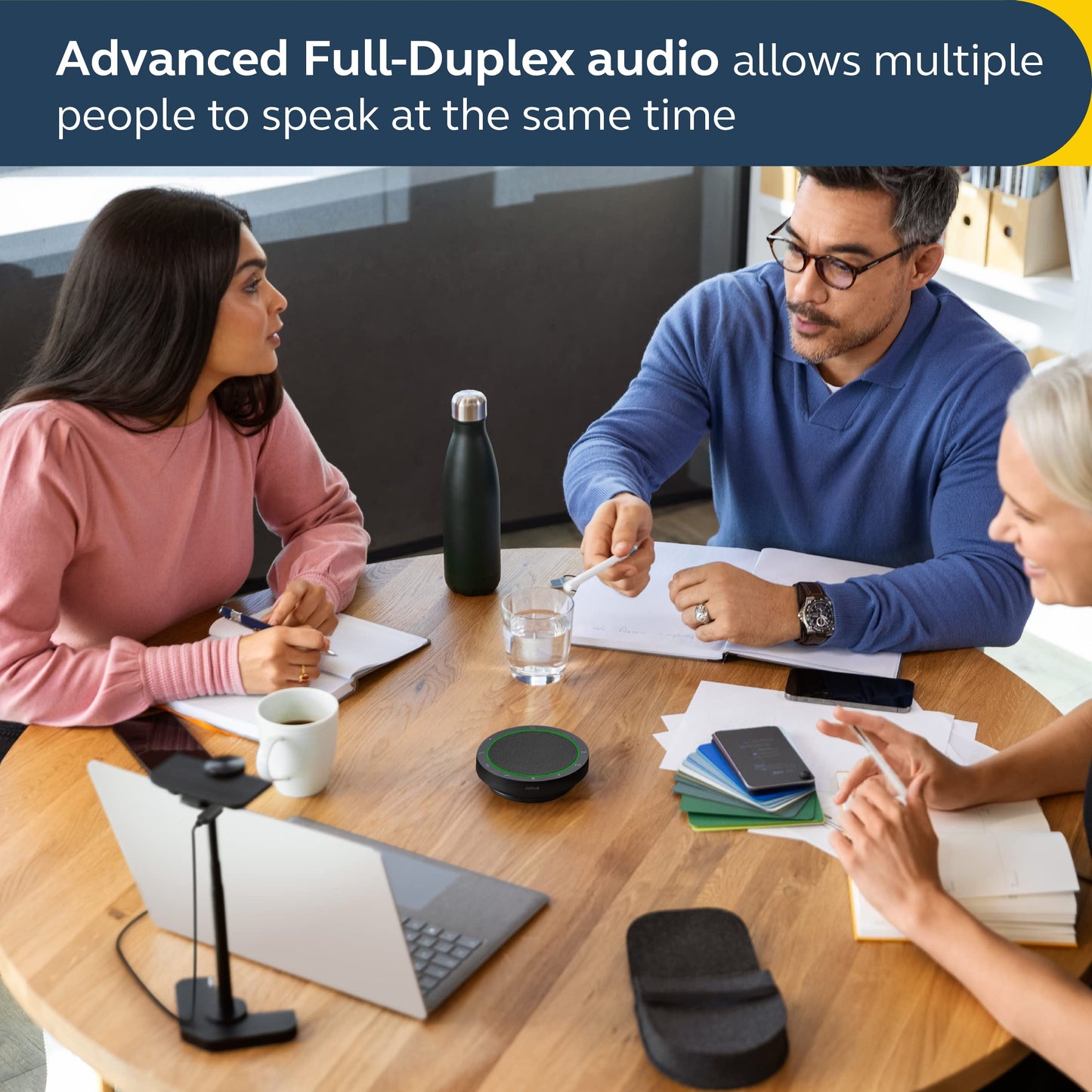 Jabra Speak2 55 - Altavoz inalámbrico Bluetooth - Altavoz portátil con 4 micrófonos con cancelación de Ruido y Audio de Banda Ancha Gris Oscuro