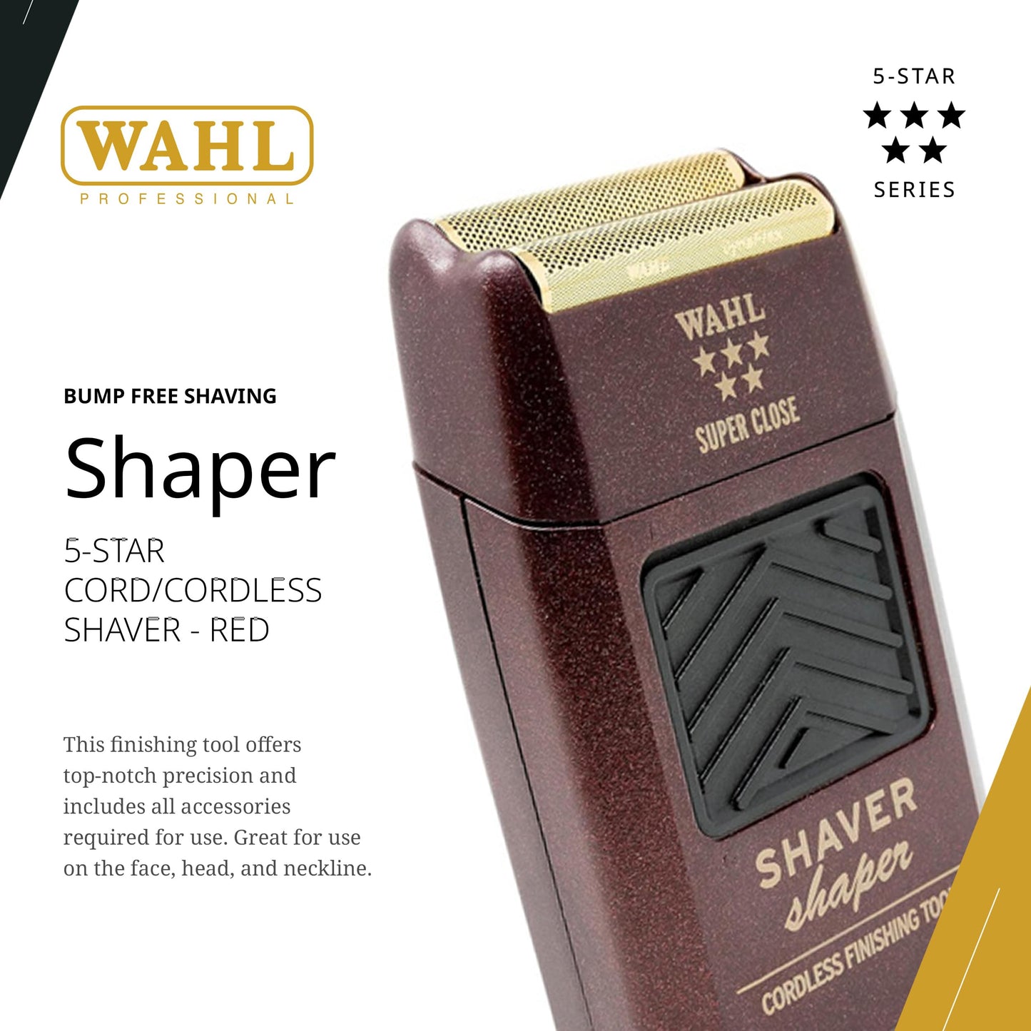 Wahl - Afeitadora/moldeadora recargable profesional de la serie 5 estrellas #8061 -100, hasta 60 minutos de funcionamiento, afeitado ultra apurado y sin golpes