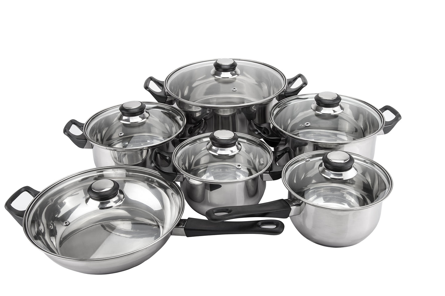 Batería de Cocina Priminutte Monterrey plata Acero Inoxidable 12 Piezas