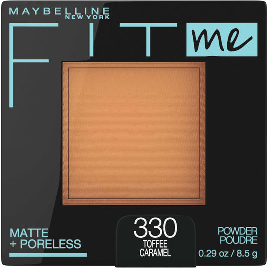 MAYBELLINE - Maquillaje en polvo sin poros New York Fit Me Matte +, caramelo, 0.29 oz.