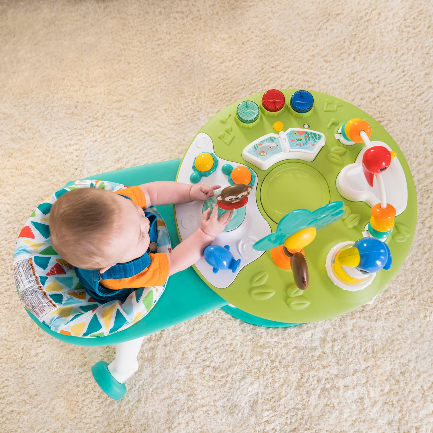 Bright Starts Around We Go - Mesa y centro de actividades 2 en 1 para caminar