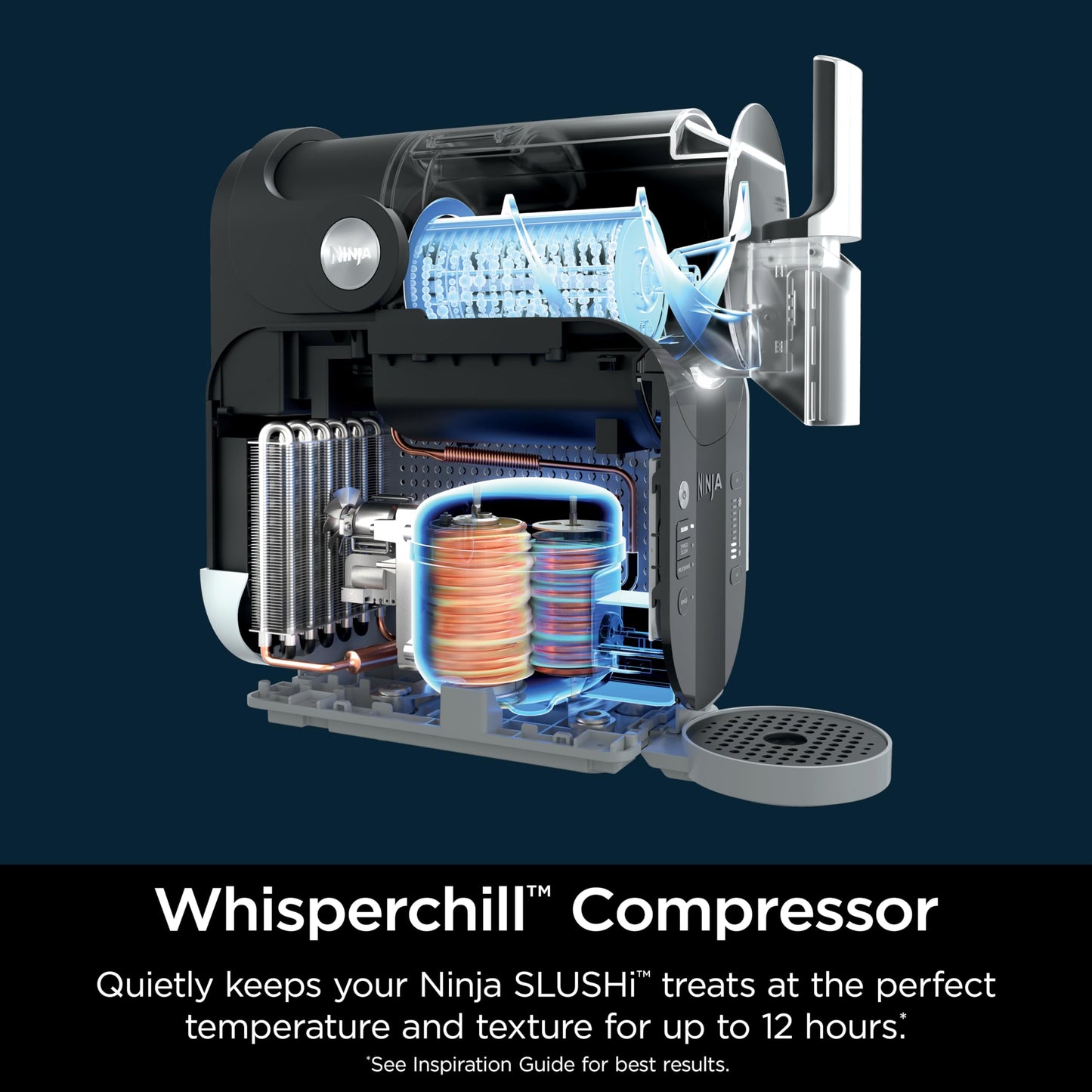 Máquina de Bebidas Congeladas Ninja Negro RapidChill 86 Onzas con 5 Programas Preestablecidos