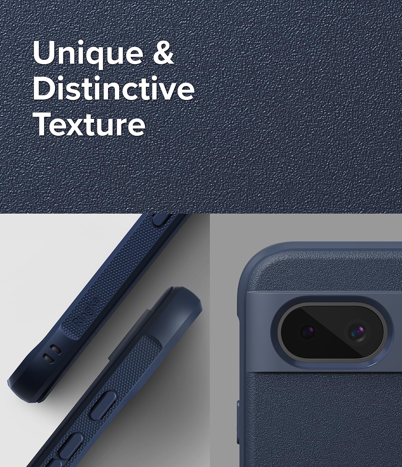 Funda Ringke Onyx Navy Anti Huella Dactilar Antideslizante TPU para Google Pixel 8a