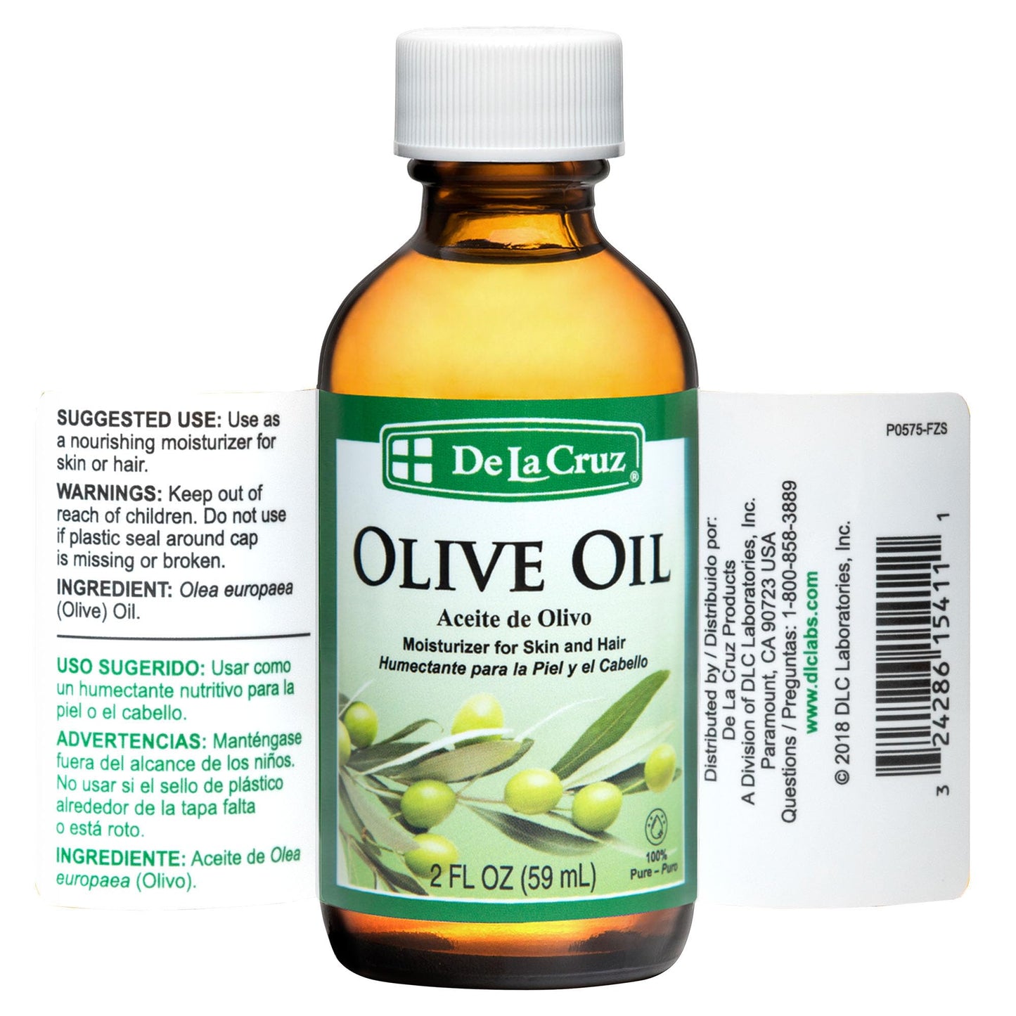 De La Cruz Pure Olive Oil, Non-GMO, Bottled in USA, 2 FL. OZ.