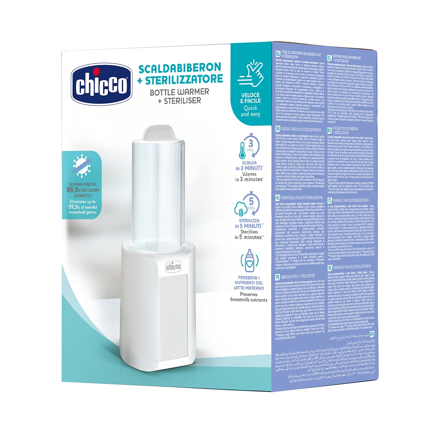 Chicco Calentador y esterilizador digital de biberones