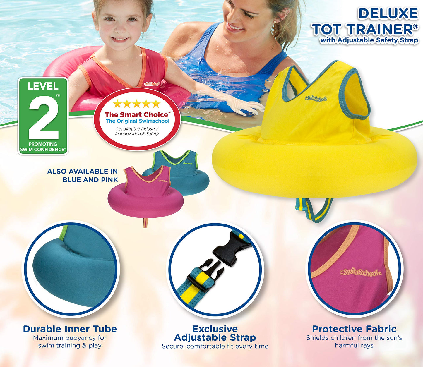 Aqua Leisure Deluxe Tot - Bañador de natación, Canary/Yellow