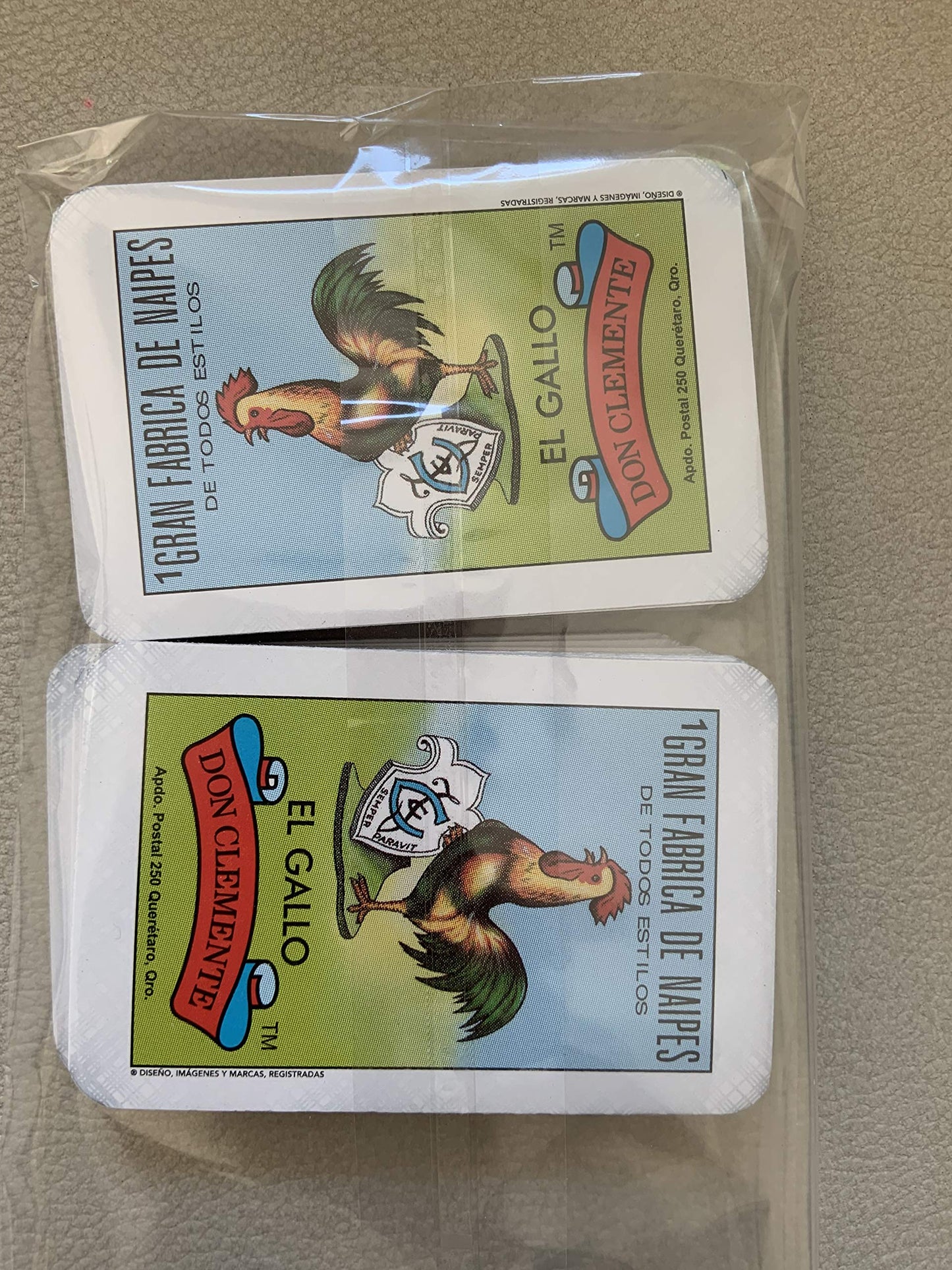 Loteria - Paquete de 2 Don Clemente, loteria mexicana Jumbo, paquete de 20 tableros grandes y 2 barajas de cartas