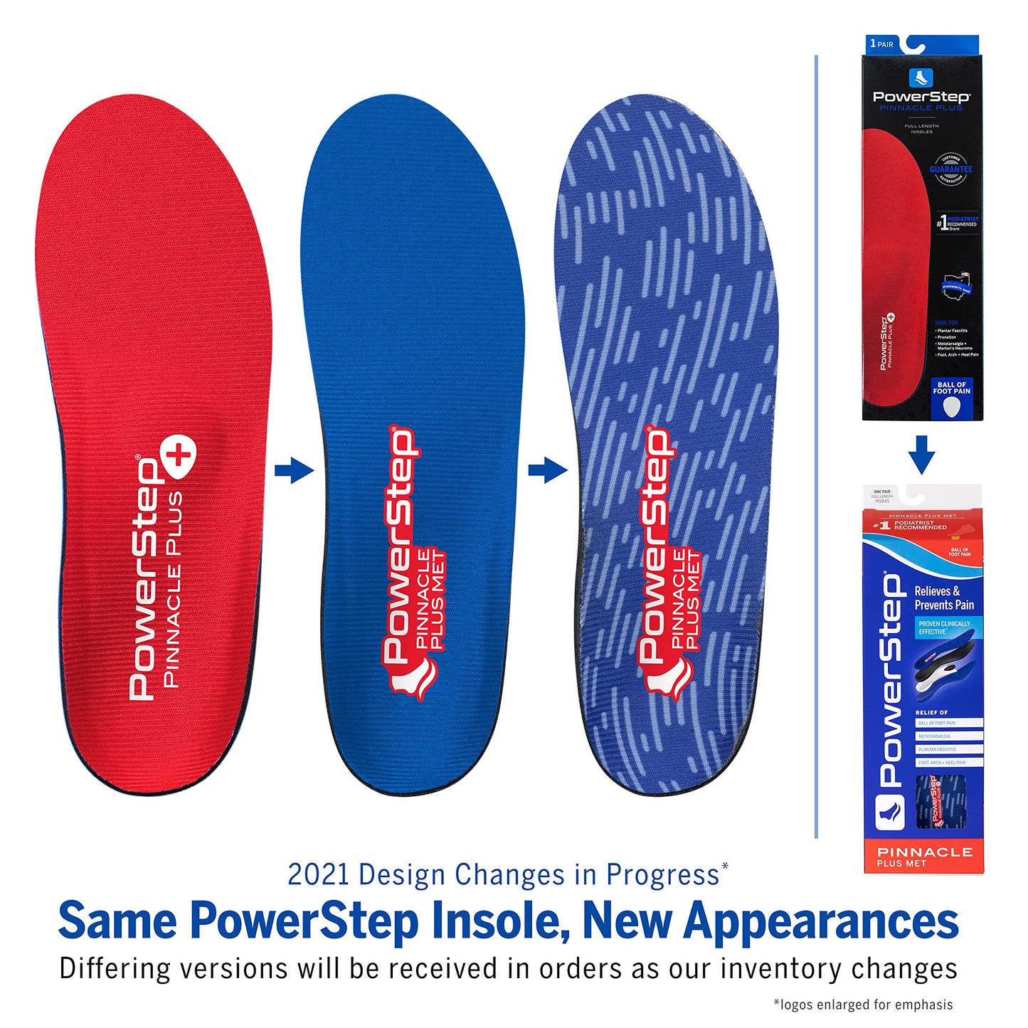 Plantillas Ortopédicas Powerstep Pinnacle Plus Metatarsalgia Soporte Arco Alivio Neuroma para Hombre y Mujer