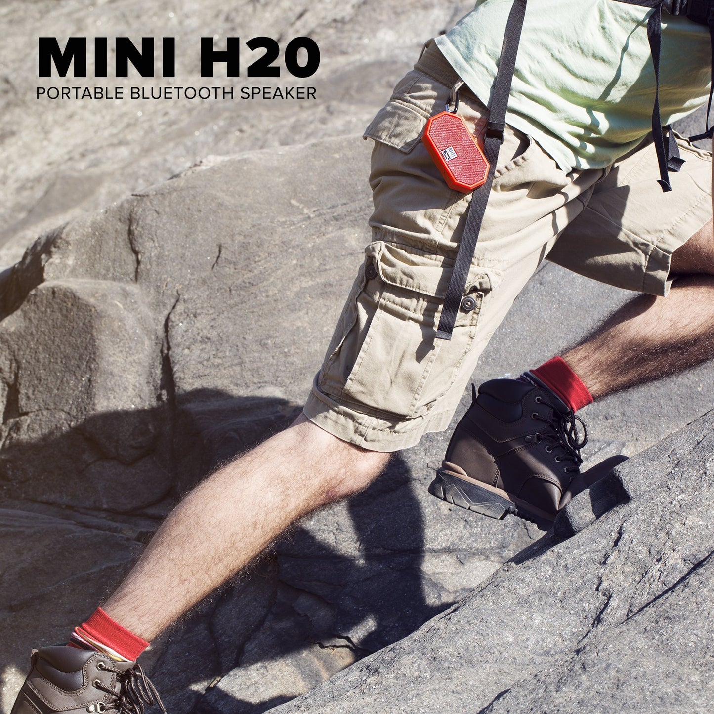 Altec Lansing IMW257-DR Mini H2O Waterproof, Sandproof, Snowproof and Shockproof Bluetooth Bocina, Deep Red