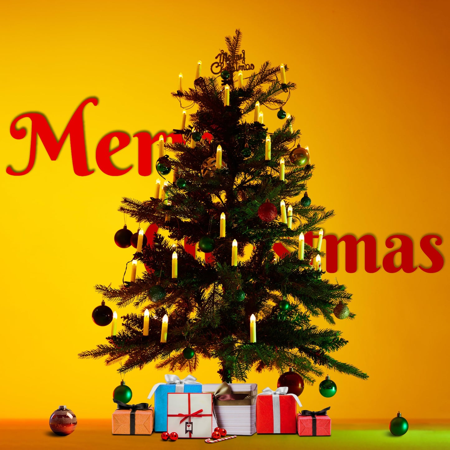 Velas de Navidad LED 2024 Multicolor con Control Remoto y Efecto Parpadeante para Decoración Festiva