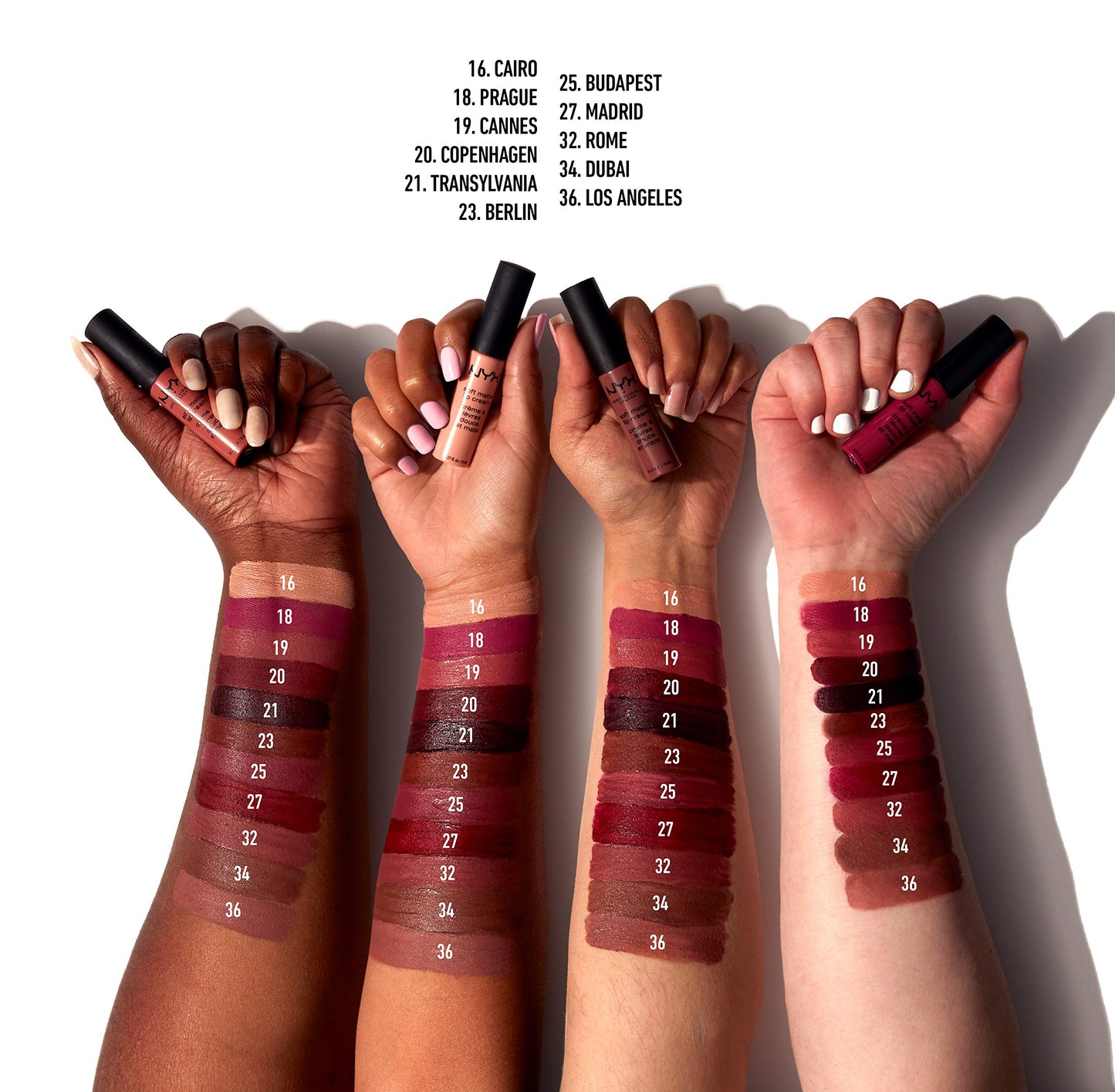 NYX Professional Makeup, Soft Matte Lip Cream, Labial Mate, Tono Berlin, 8ml