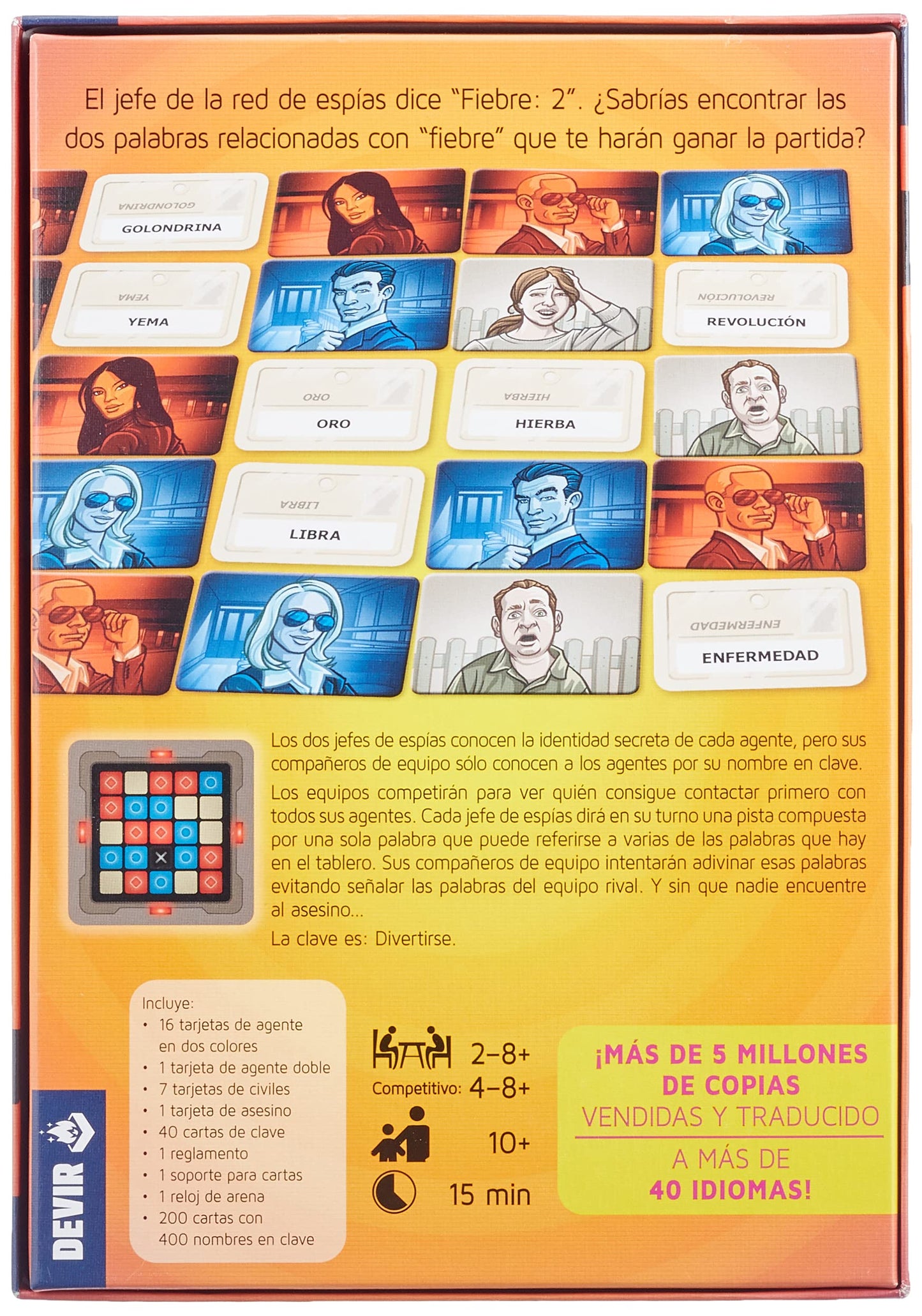 Devir Código Secreto en Español, Juego de Mesa