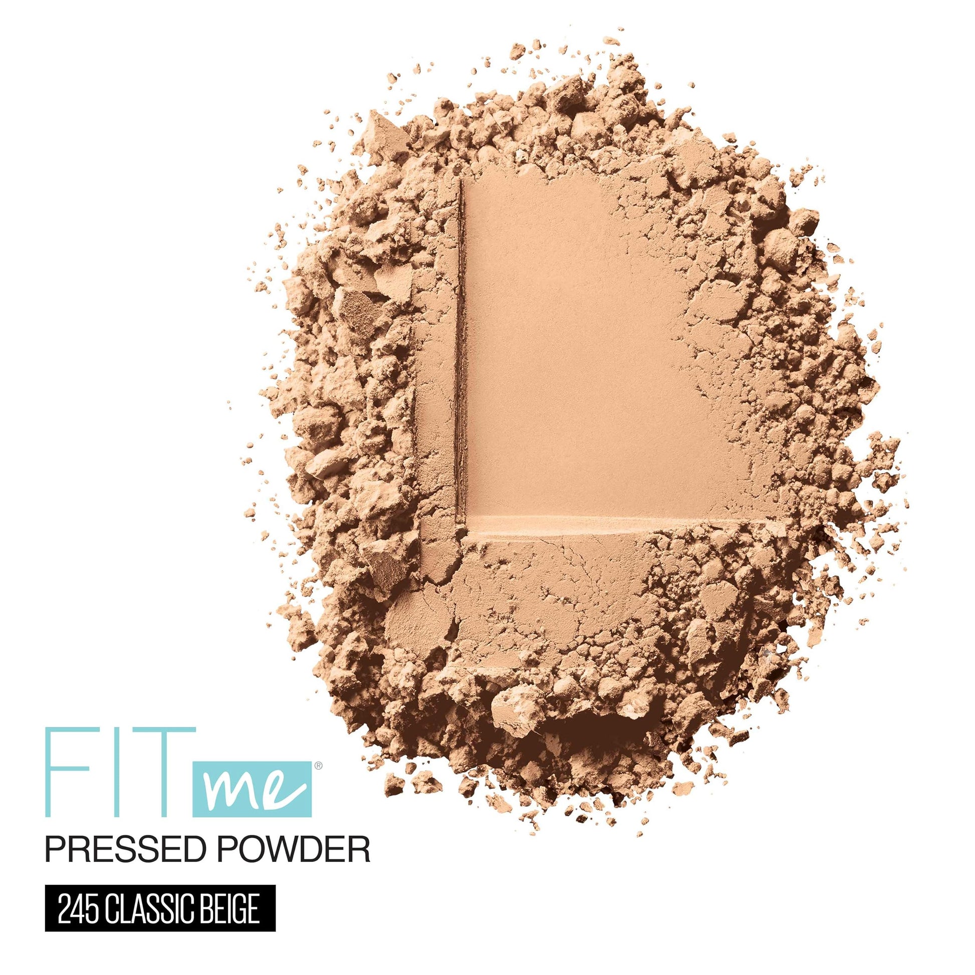 Maybelline Fit Me - Maquillaje de polvo facial prensado mate + sin poros, beige clásico, 1 unidad
