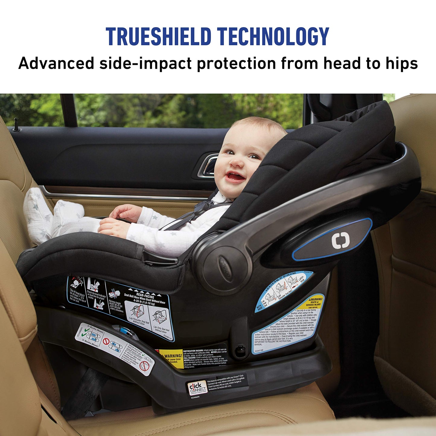 Graco SnugRide - De Infantil, Asientos Coche Seguridad Niño Orientado Trasero N, Ion, 30.87x19.96x15.51 Inch Pack Of 1