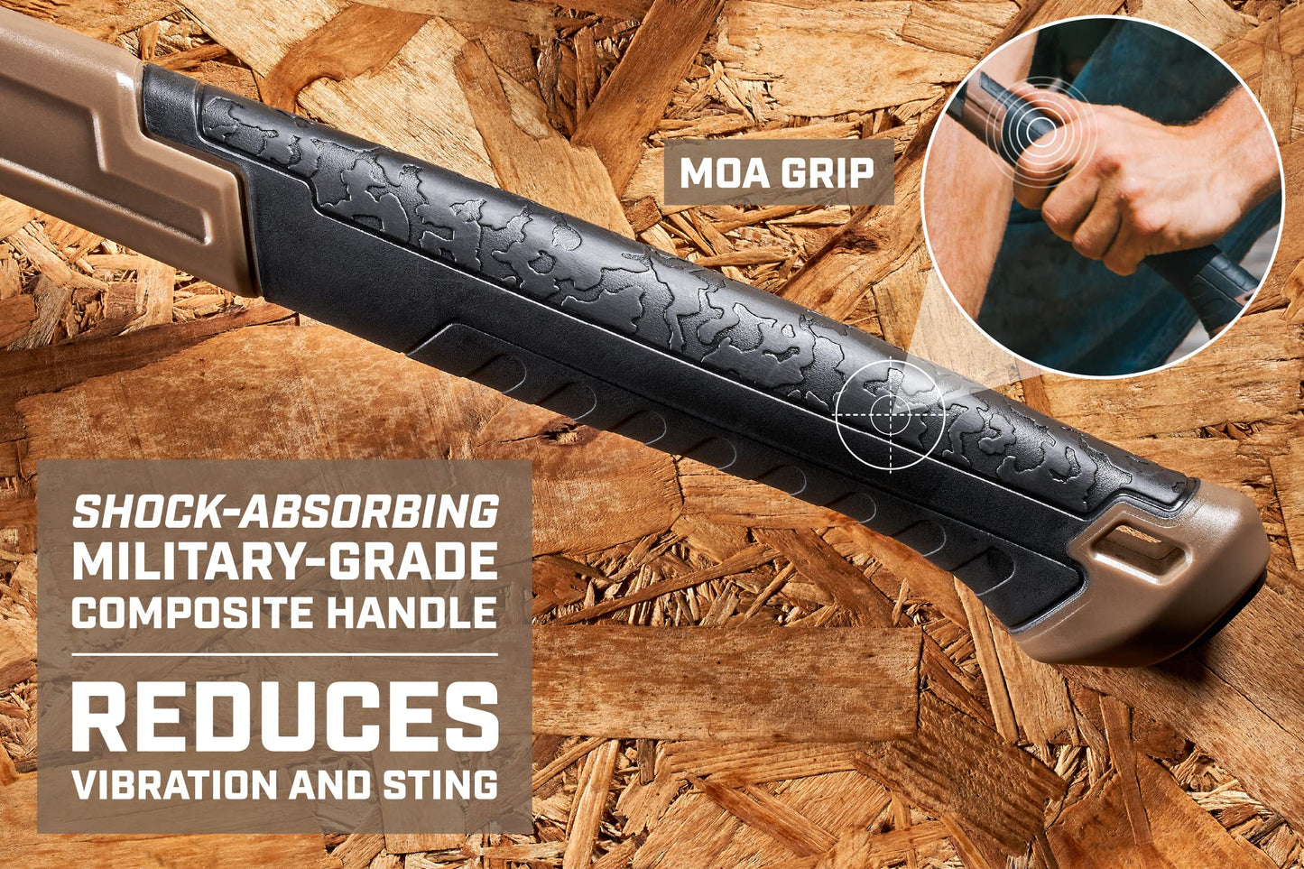 Martillo Spec Ops Tools Fibra de Vidrio Garra Rasgada Agarre Absorbente 20 Onzas 13 Pulgadas para Veteranos