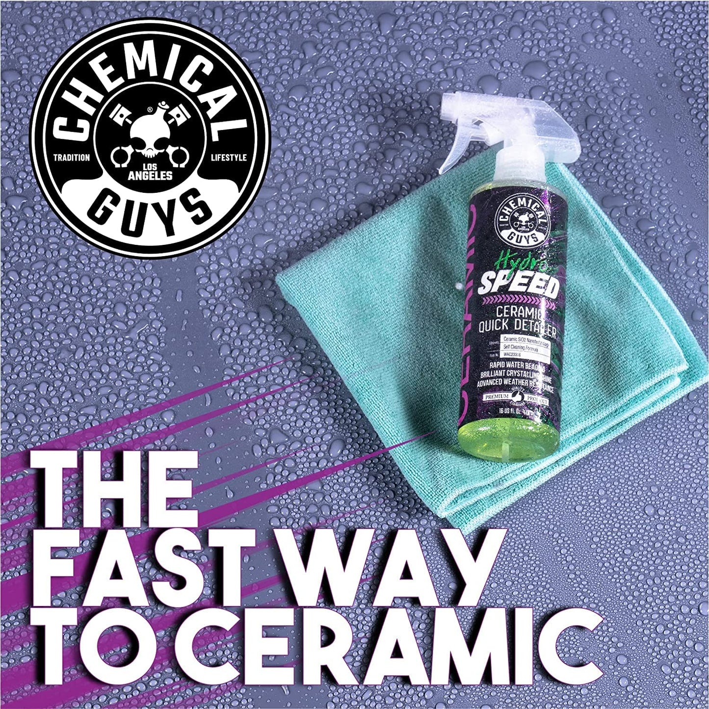 Chemical Guys HOL362 Kit de 16 piezas para el lavado y protección de coches de cerámica con pistola de espuma, cubo y (6) productos químicos de limpieza de 16 oz (Para manguera de jardín)