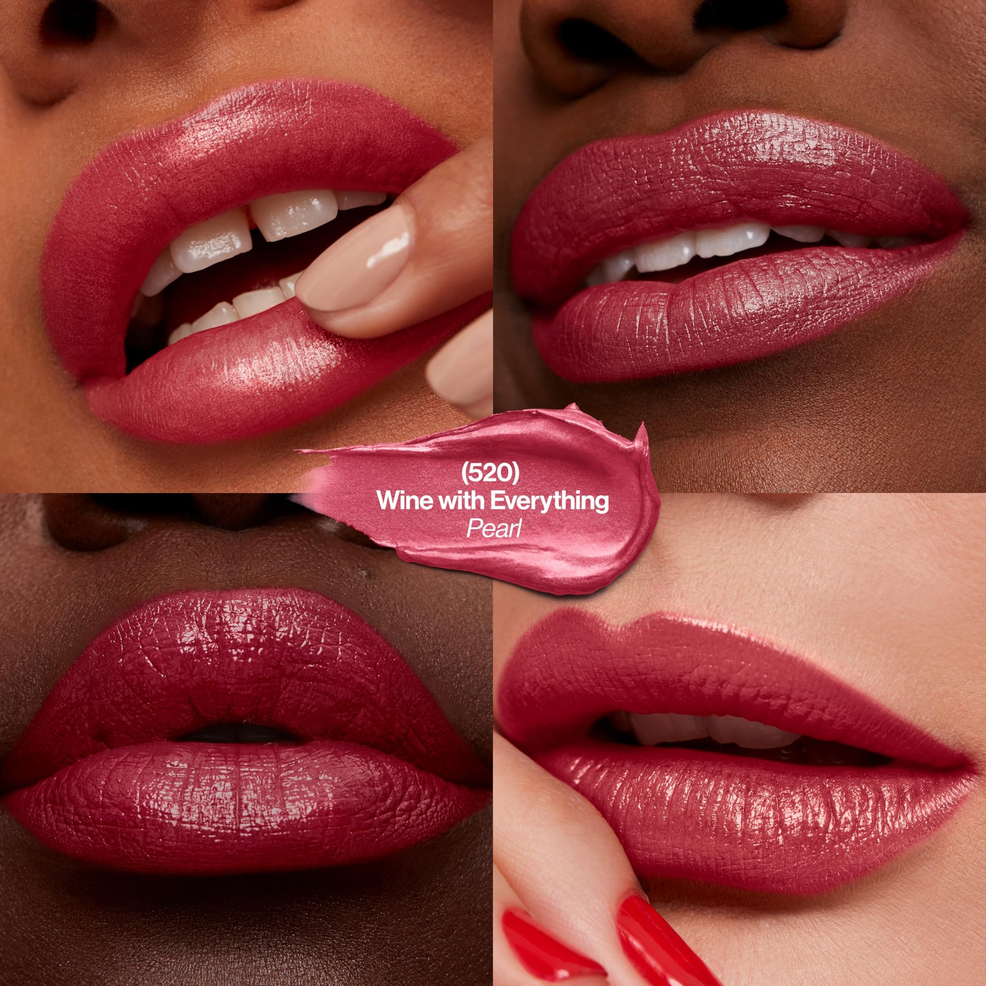 Super Lustrous Lipstick tono Wine with Everything (Pearl)