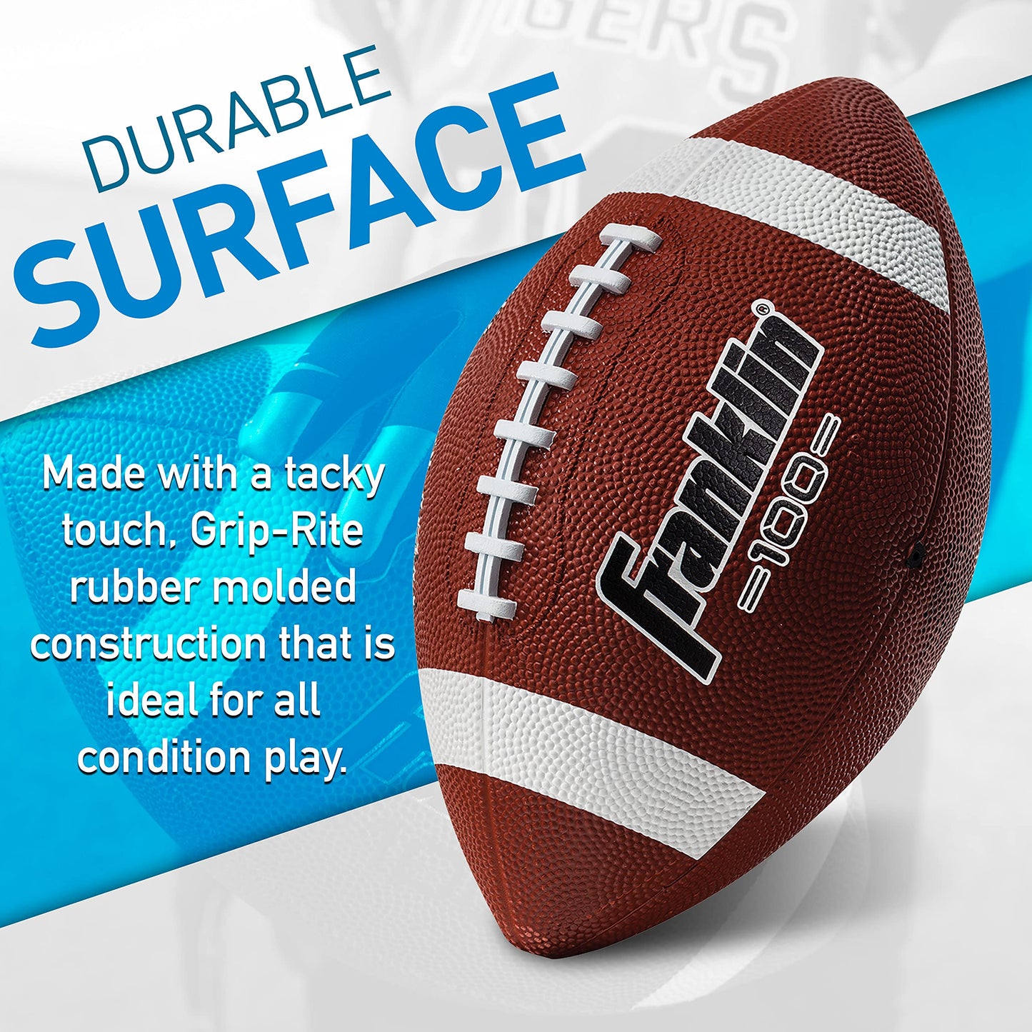 Franklin Sports Grip Rite 100 - Balón de fútbol (Goma)