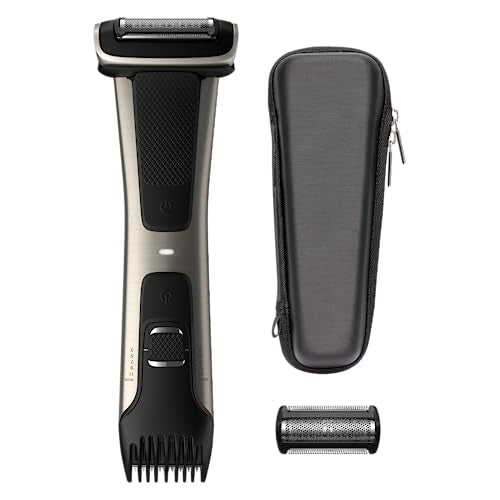 Philips Norelco BG7040/42 Bodygroom Series 7000 - Afeitadora de cuerpo a prueba de ducha con funda y cabezal de repuesto