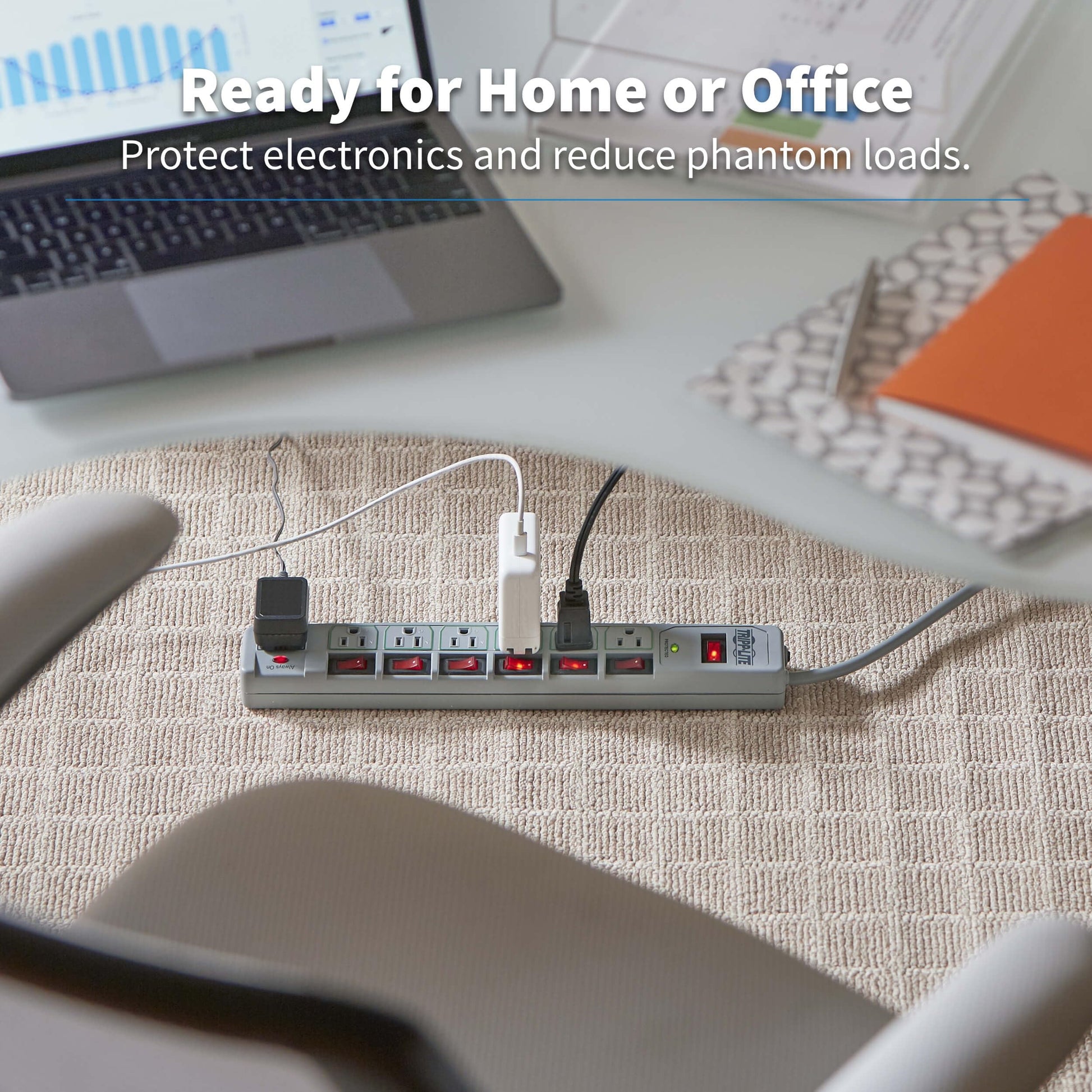 Protector de Sobretensión Tripp Lite Eco Green 7 Tomas con Ahorro de Energía