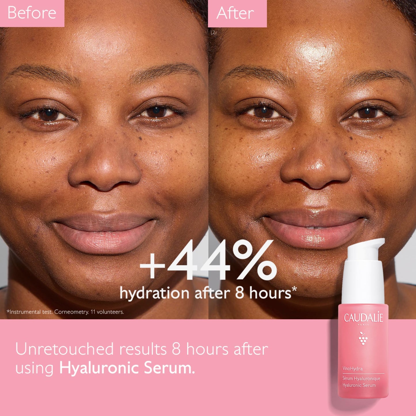 Caudalie VinoHydra Suero de Ácido Hialurónico para el Rostro, Suero Hidratante Restaura la Barrera Hidratante y Calma la Piel, Dermatológicamente Testado y Vegano, 30 mL.