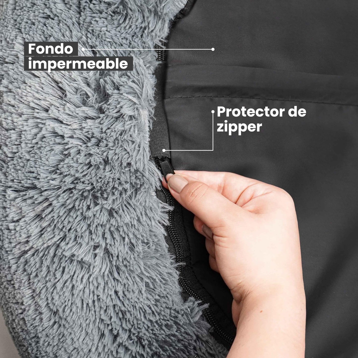 Furbedz Cama para Perro Chico, diseño antiestrés, Cama Lavable con Funda extraíble intercambeable, Felpa ultrasuave, Forro Interno, Soporte ortopédico Memory Foam, Base Impermeable