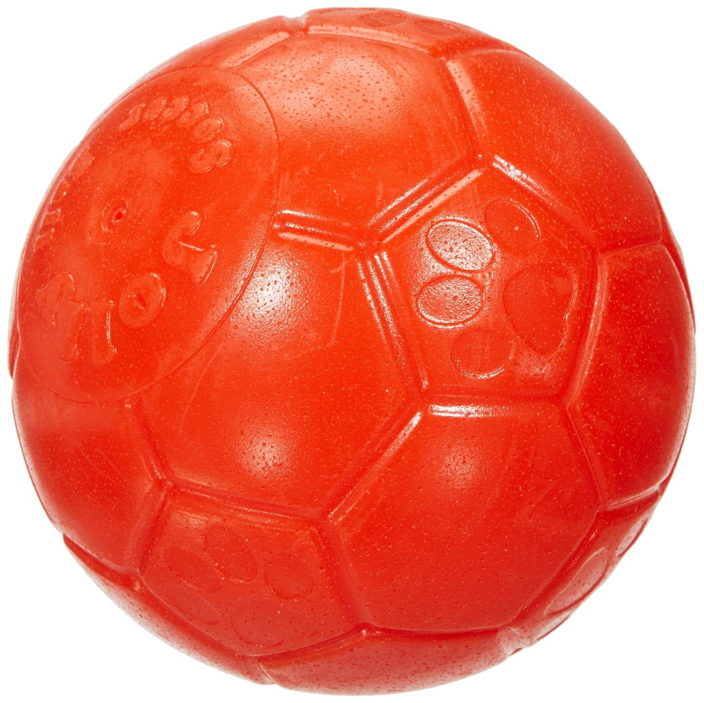 Jolly Pets Pelota de fútbol Grande Flotante para Perro, Juguete de 8 Pulgadas de diámetro, Naranja