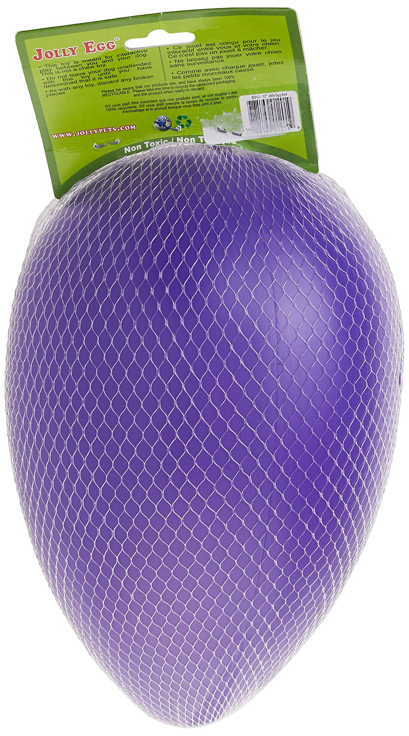 Jolly Pets Jolly Egg - Juguete para Perro, 12 Pulgadas/Grande, Morado