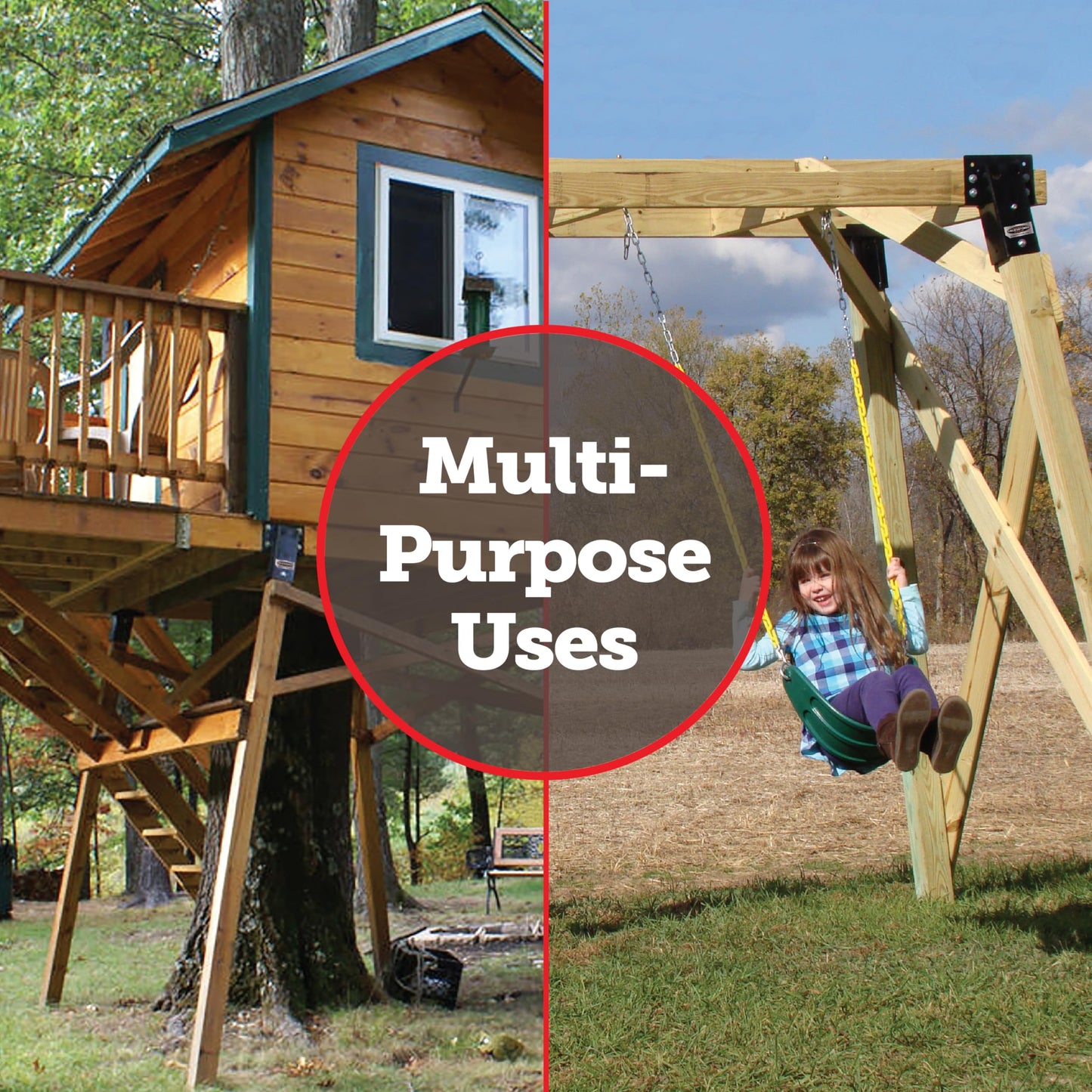 Elevadores 4x4 Soportes de Elevador, Acero de Grado de construcción de Doble ángulo, Ideal para Soportes de Caza, Casas de árboles, Cubiertas y más, Paquete de 4