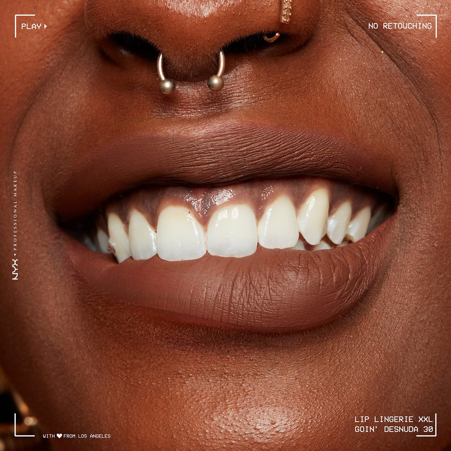 NYX Professional Makeup, Lip Lingerie XXL, Labial Liquido Mate, Tono Goin Desnuda