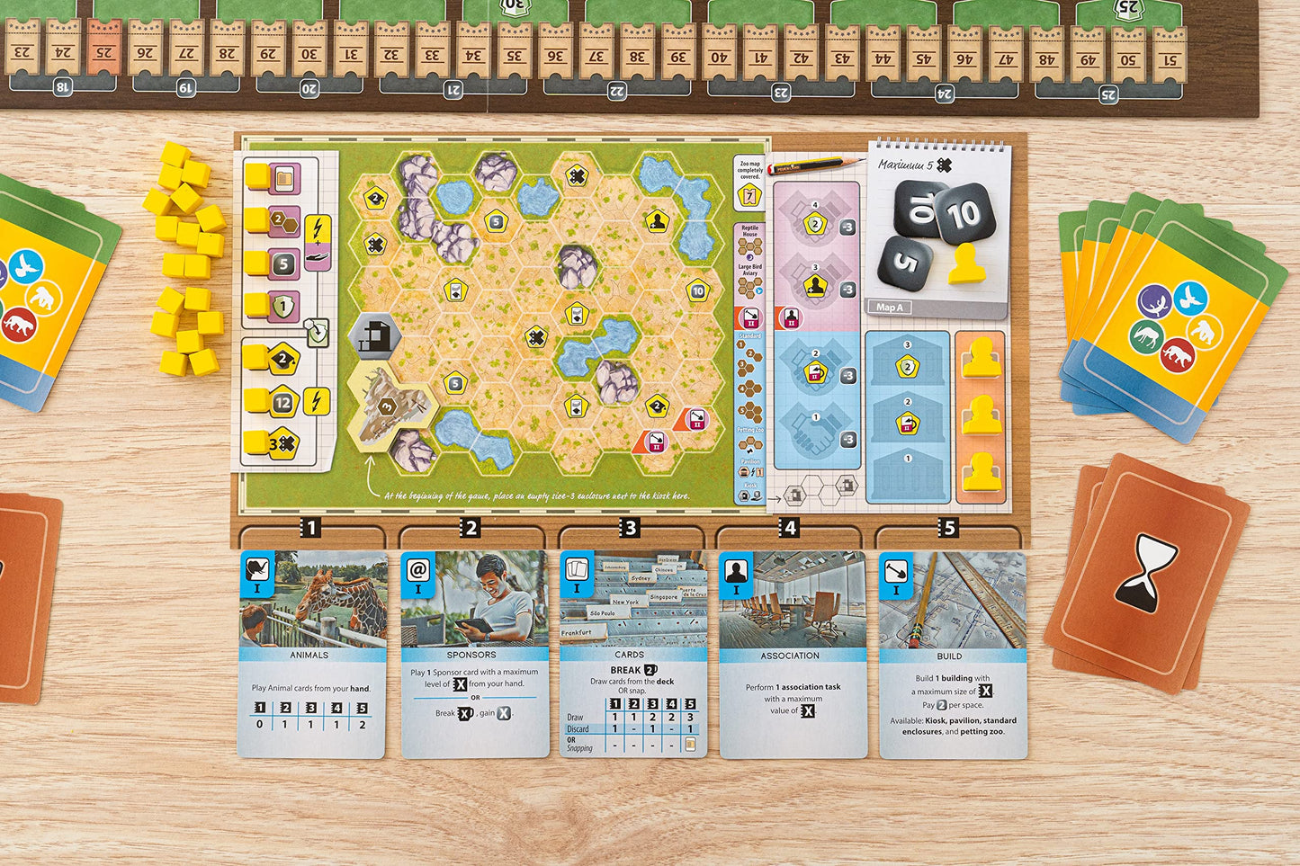 Capstone Games Ark Nova - Juego de Mesa de Estrategia de gestión de Manos, 1-4 Jugadores, Juego de 90 a 150 Minutos