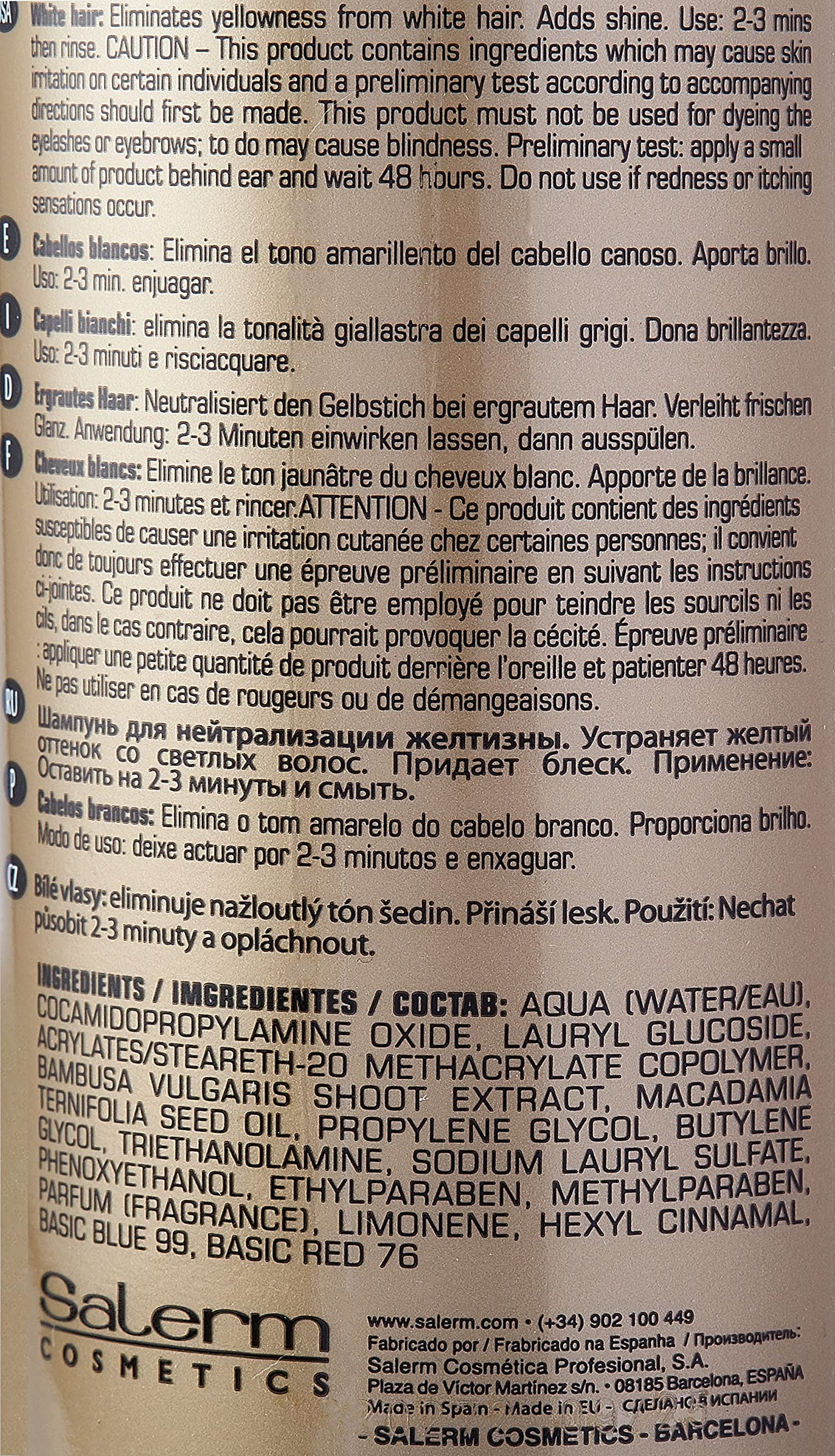 Champú Salerm Cabello Gris 250 ml