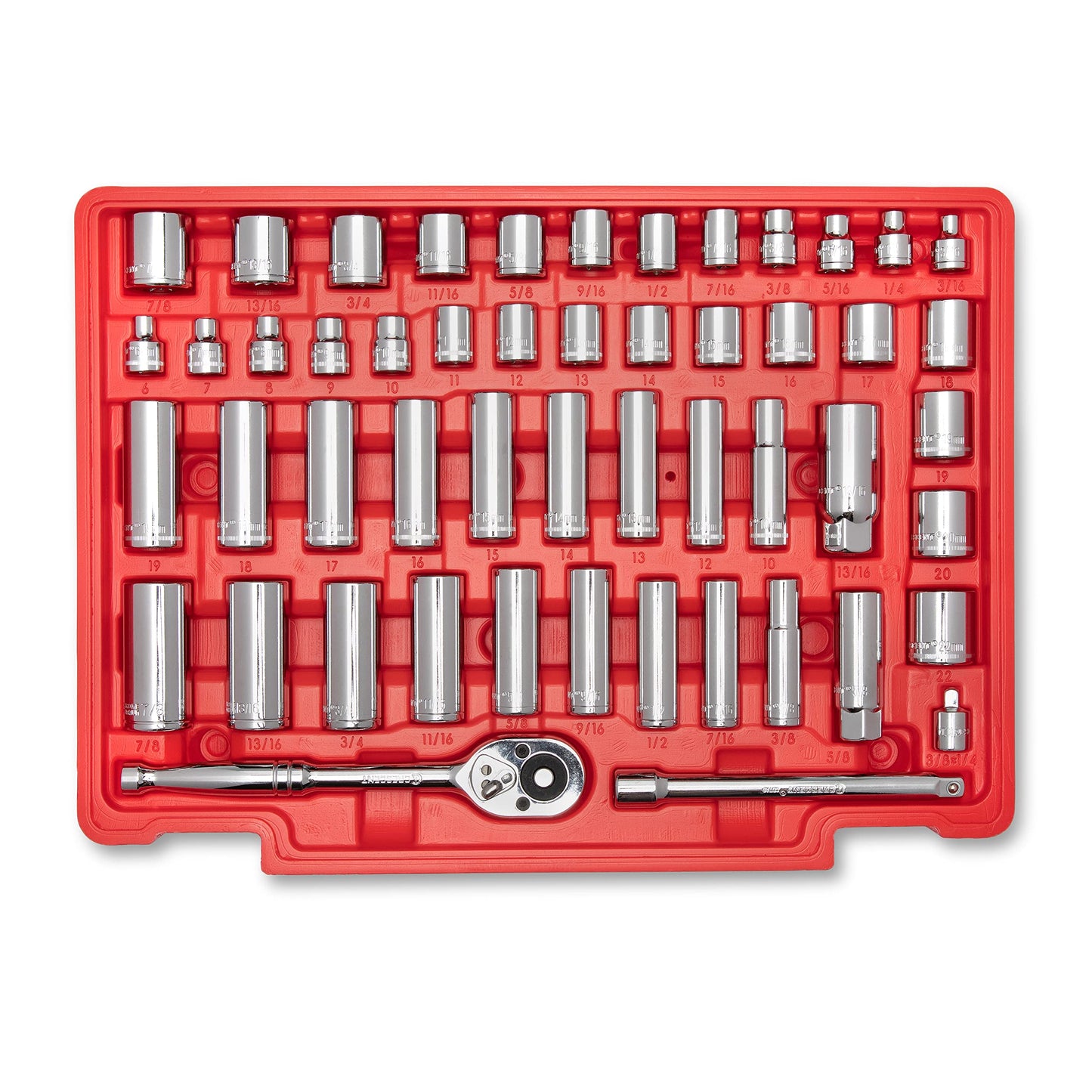 Crescent - Juego de herramientas manuales de 229 piezas de 1/4", 3/8" y 1/2" con caja de almacenamiento de 3 cajones - CTK229C