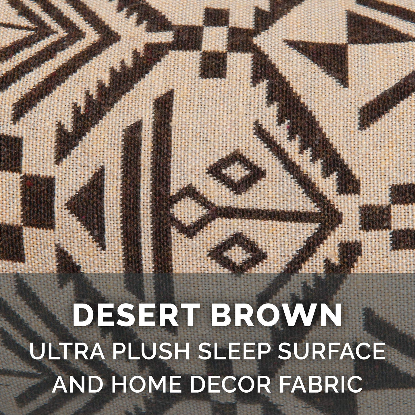 Furhaven XL Orthopedic Dog Bed Plush & Southwest Kilim Decor Sofa-Style w/Removable Washable Cover - Desert Brown, Jumbo (X-Large)