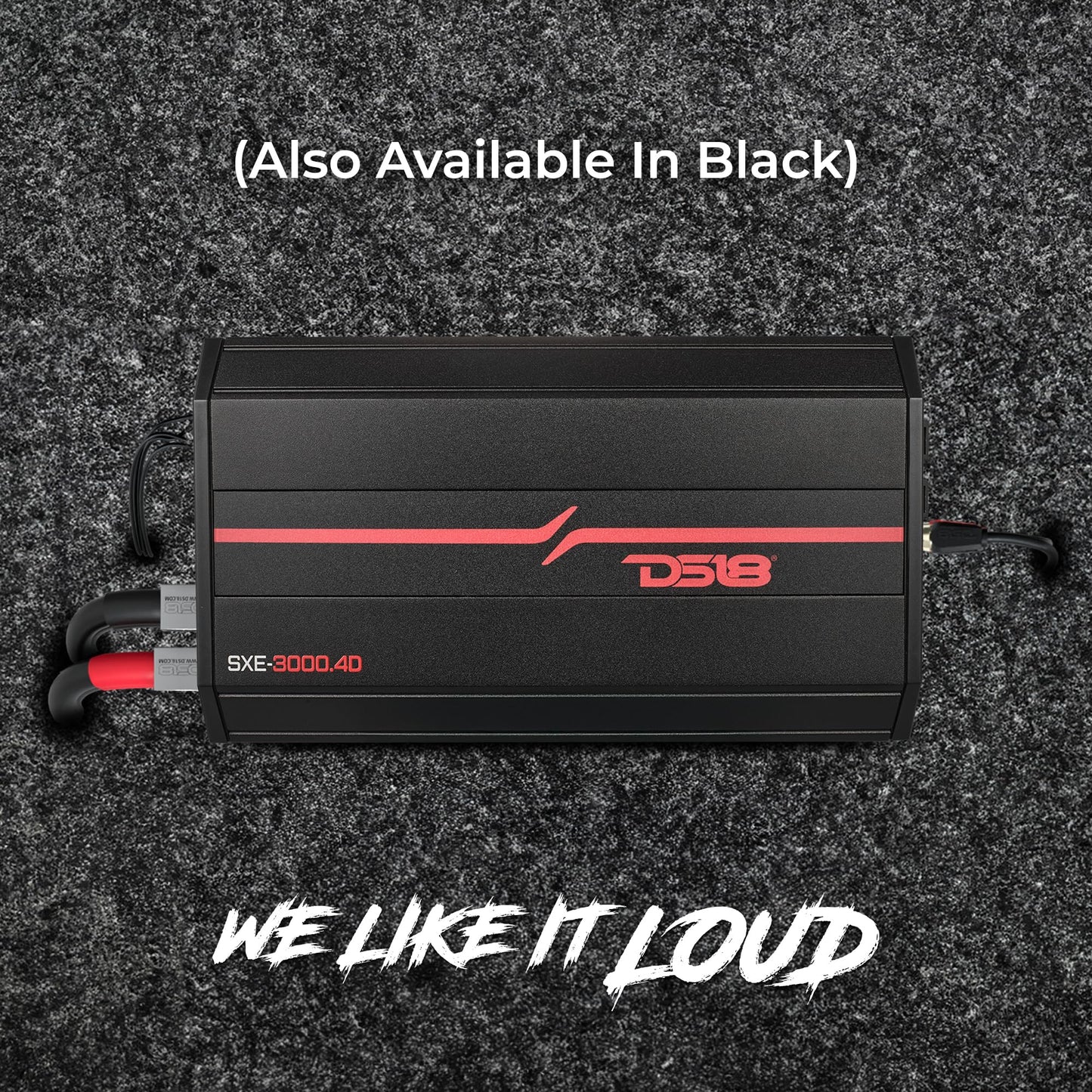 Amplificador Estéreo DS18 Rojo Clase D 4 Canales para Sistema de Audio del Coche
