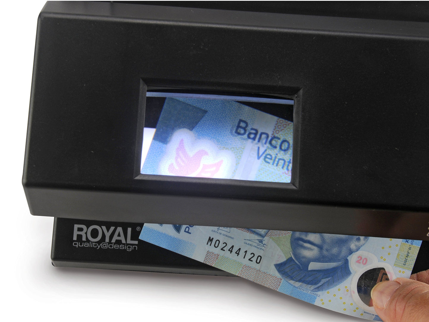 Detector de Billetes Falsos Royal UV1 con Alerta Sonora y Calculadora