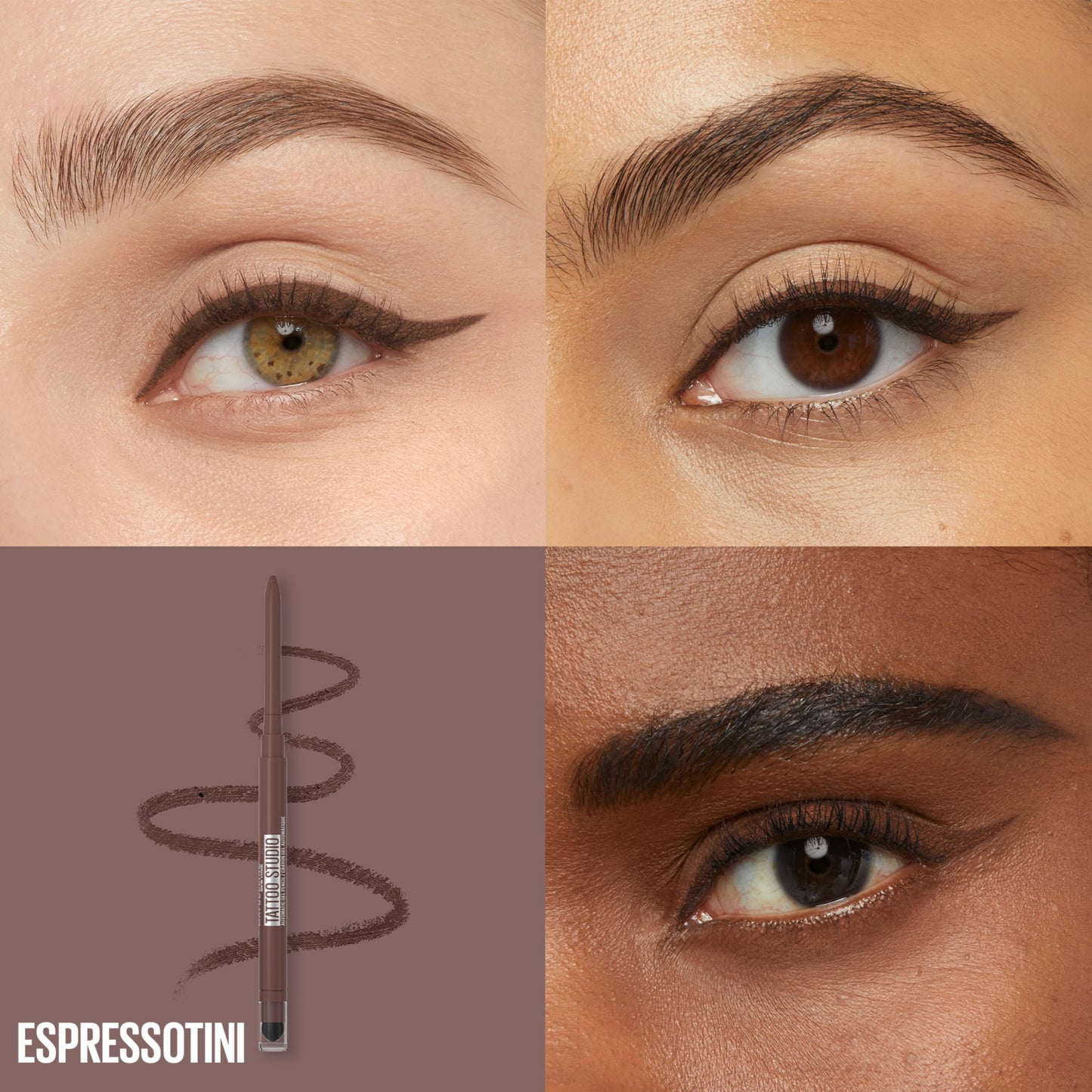 MAYBELLINE Delineador tattoo liner kajal smokey gel de MAYBELLINE new york, tono smokey brown