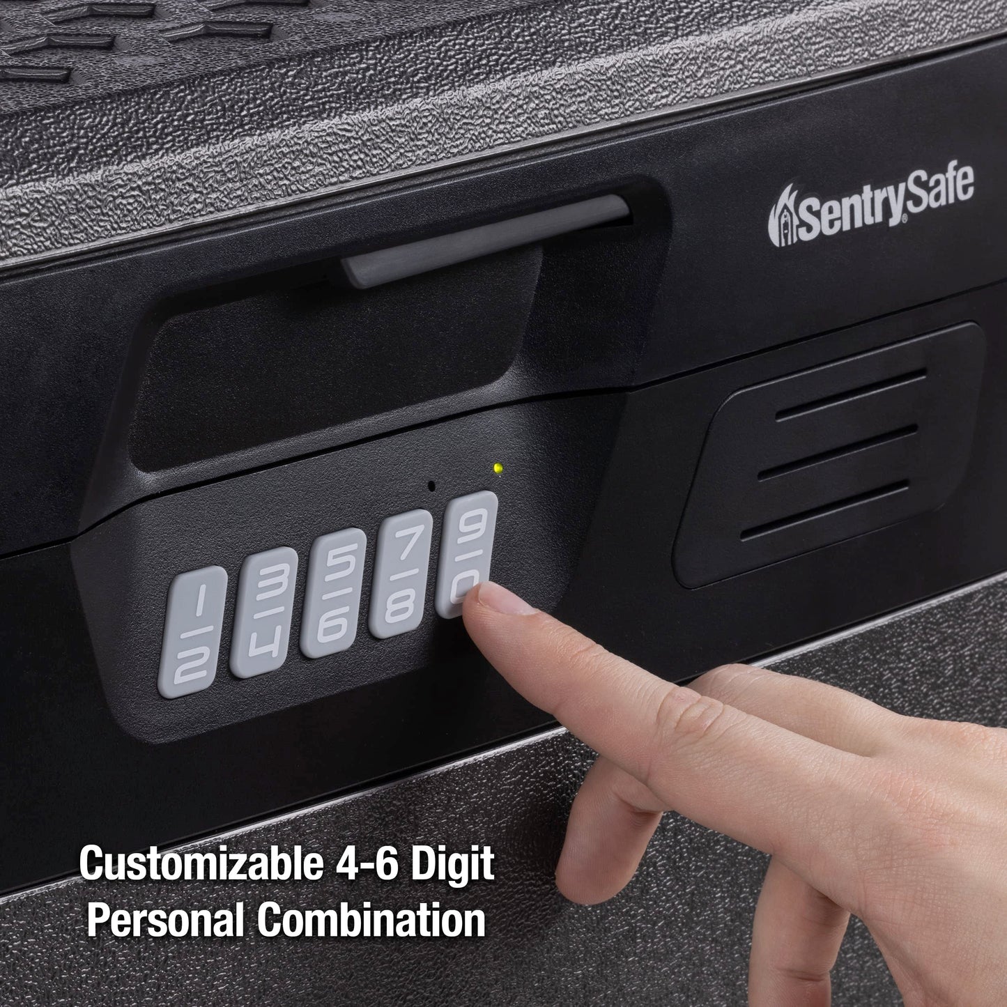 SentrySafe Fire and Water Safe, Fire Resistant File Safe with Digital Lock, 0.66 Cubic Feet, FHW40300,Charcoal Grey,Large