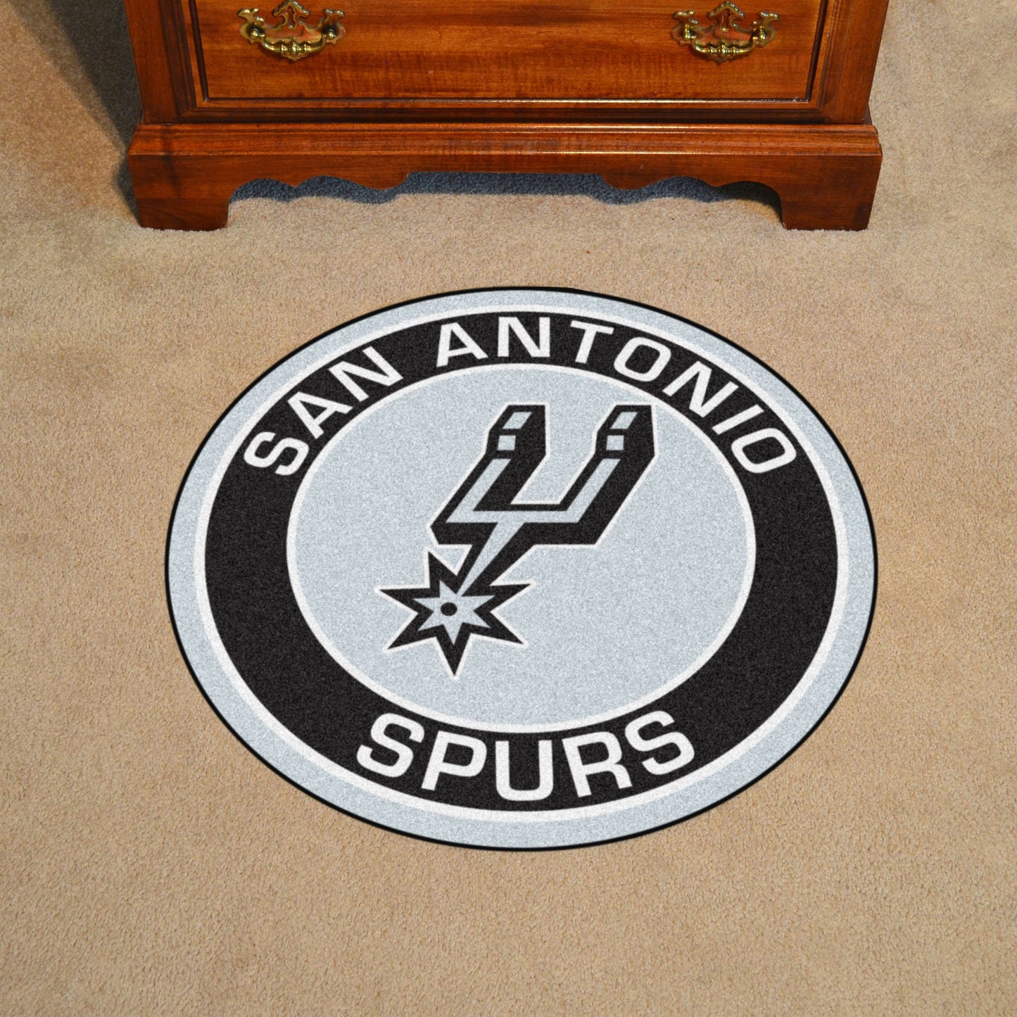 Alfombra Redonda FANMATS San Antonio Spurs 27 Pulgadas