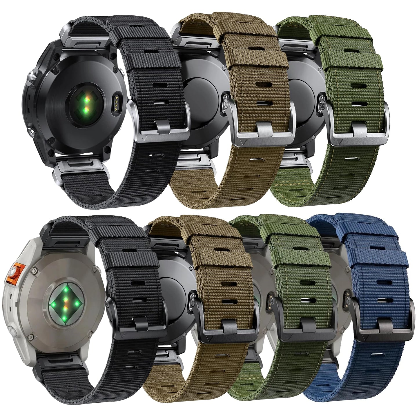 Correa de reloj de 22 mm y 26 mm para Garmin, correa deportiva de nailon súper resistente de ajuste rápido para fēnix/epix/Tactix/Forerunner/Approach/MARQ/Quatix/ D2 Series Correa de repuesto, 26mm